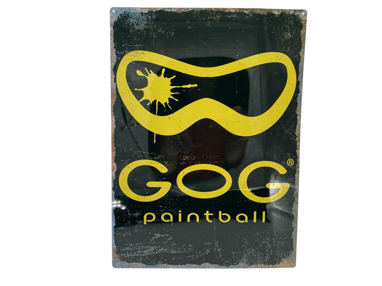 Used 16”x12” Metal GOG Paintball Poster Paintball Gun from CPXBrosPaintball Buy/Sell/Trade Paintball Markers, New Paintball Guns, Paintball Hoppers, Paintball Masks, and Hormesis Headbands
