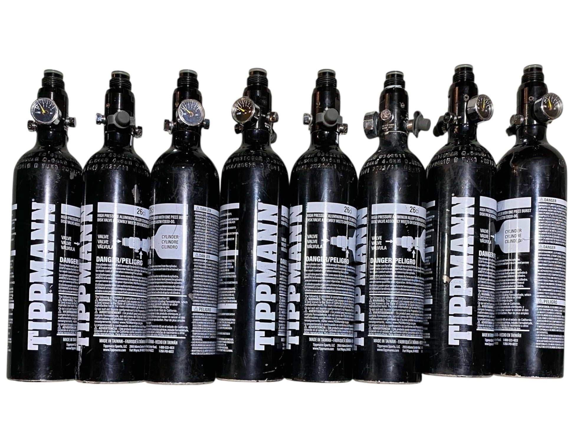 Used 8 Tippmann 26ci Paintball Tanks Paintball Gun from CPXBrosPaintball Buy/Sell/Trade Paintball Markers, New Paintball Guns, Paintball Hoppers, Paintball Masks, and Hormesis Headbands