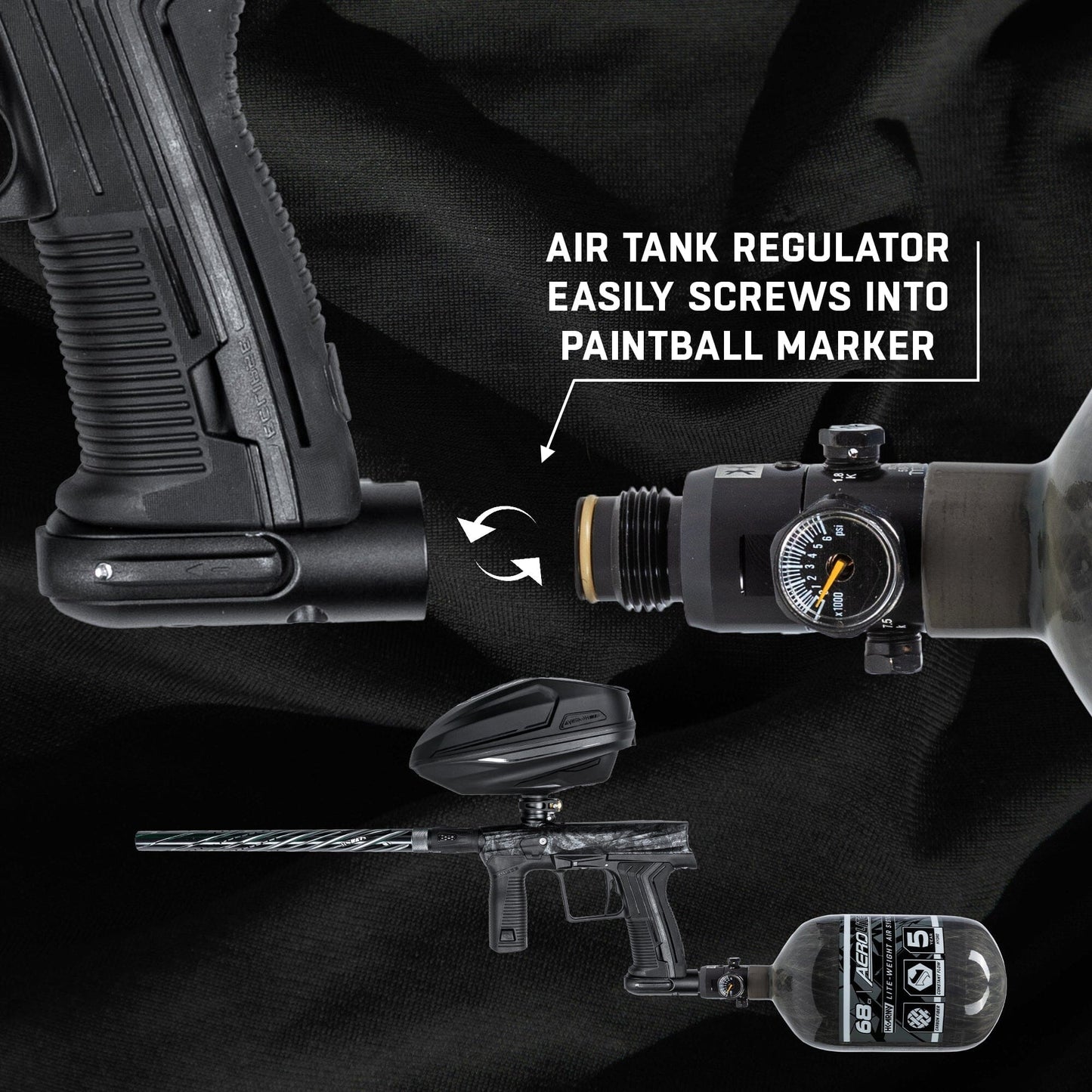 Used AeroLite Carbon Fiber Tank - 68ci / 4500psi - Smoke Paintball Gun from HK Army Clothing Buy/Sell/Trade Paintball Markers, New Paintball Guns, Paintball Hoppers, Paintball Masks, and Hormesis Headbands