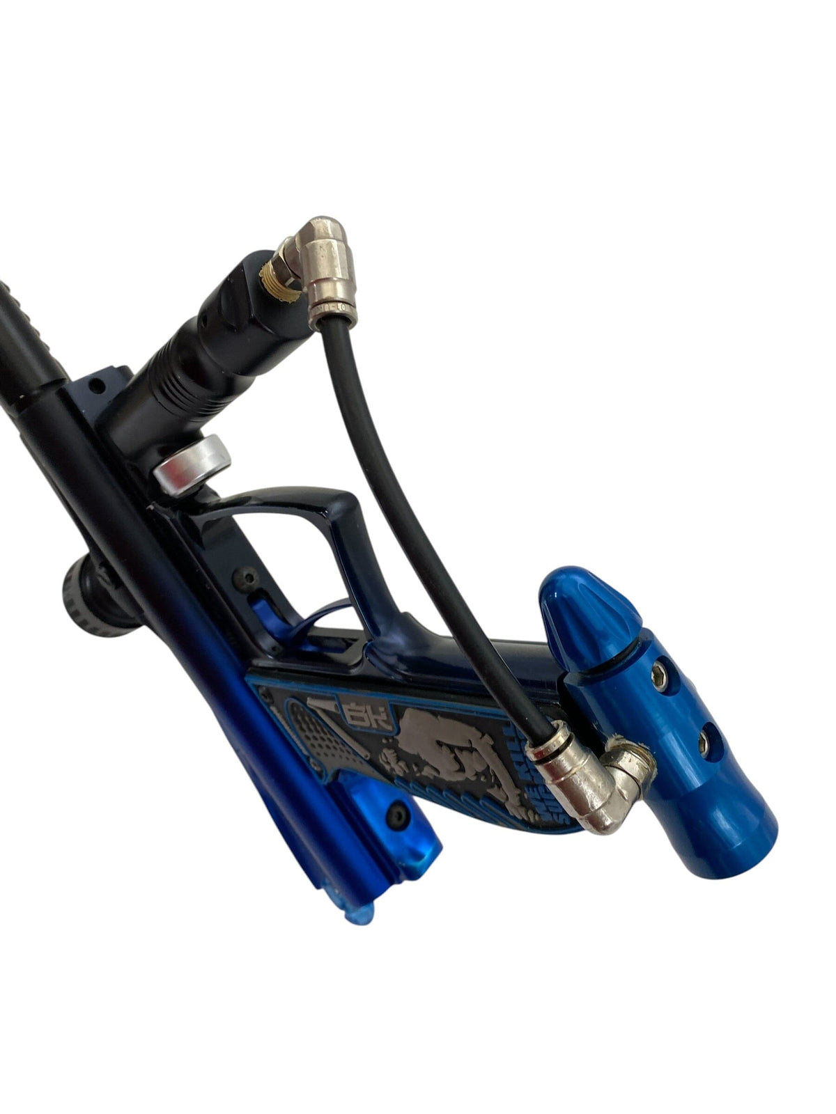 Used Angel A4 Paintball Gun Black Blue Fade Paintball Gun from CPXBrosPaintball Buy/Sell/Trade Paintball Markers, New Paintball Guns, Paintball Hoppers, Paintball Masks, and Hormesis Headbands