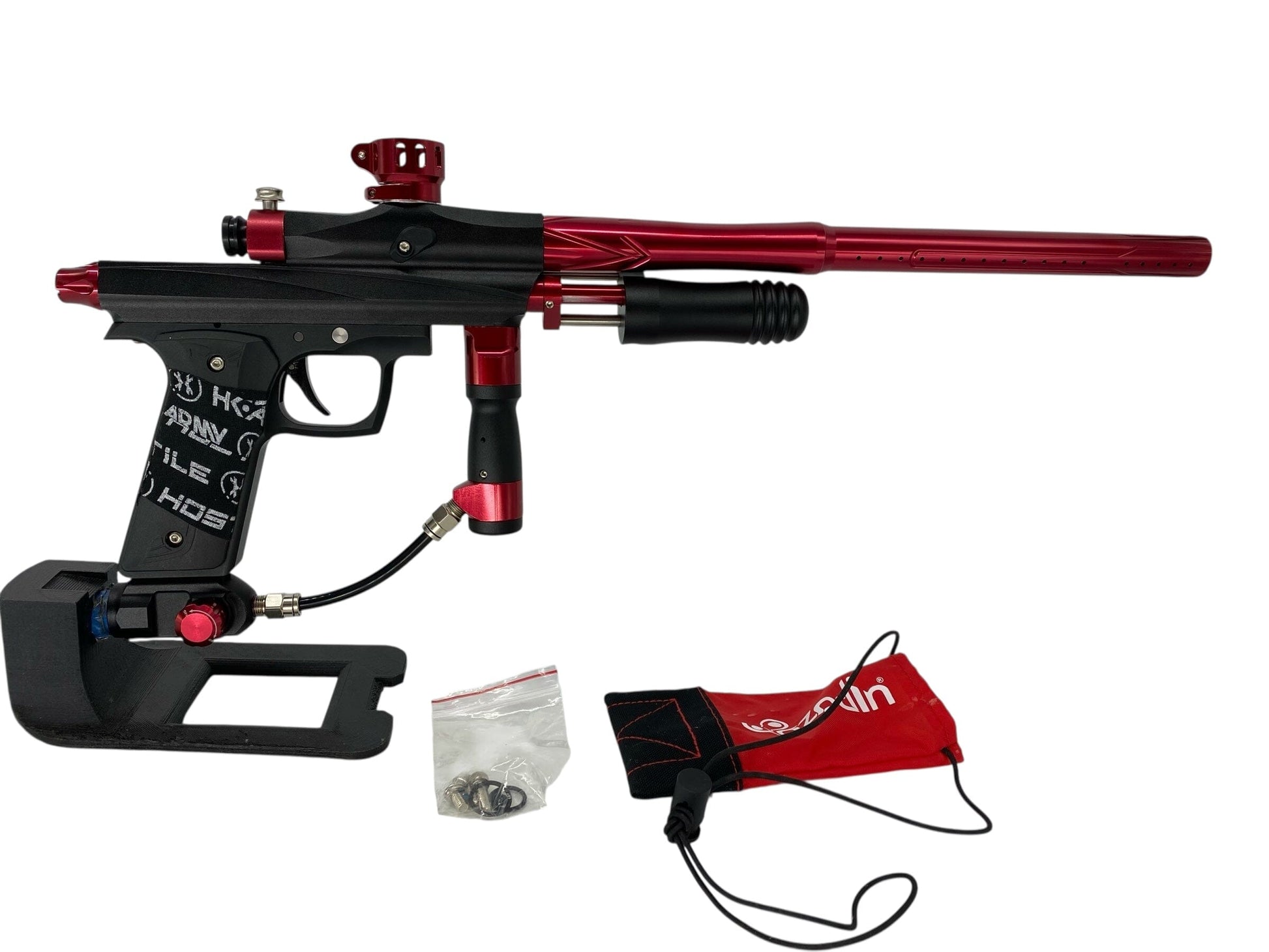 Used Azodin KPC+ Pump Paintball Gun Black/Red Paintball Gun from CPXBrosPaintball Buy/Sell/Trade Paintball Markers, New Paintball Guns, Paintball Hoppers, Paintball Masks, and Hormesis Headbands