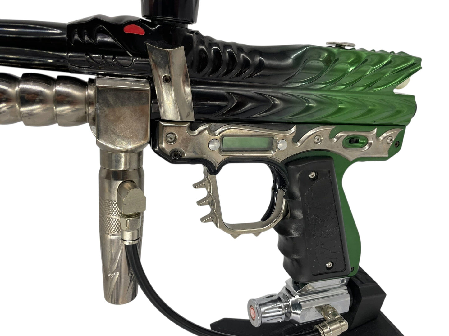 Used Bob Long 2k2 Dragon Intimidator Paintball Gun Black/Green Fade (RED DISC) Paintball Gun from CPXBrosPaintball Buy/Sell/Trade Paintball Markers, New Paintball Guns, Paintball Hoppers, Paintball Masks, and Hormesis Headbands