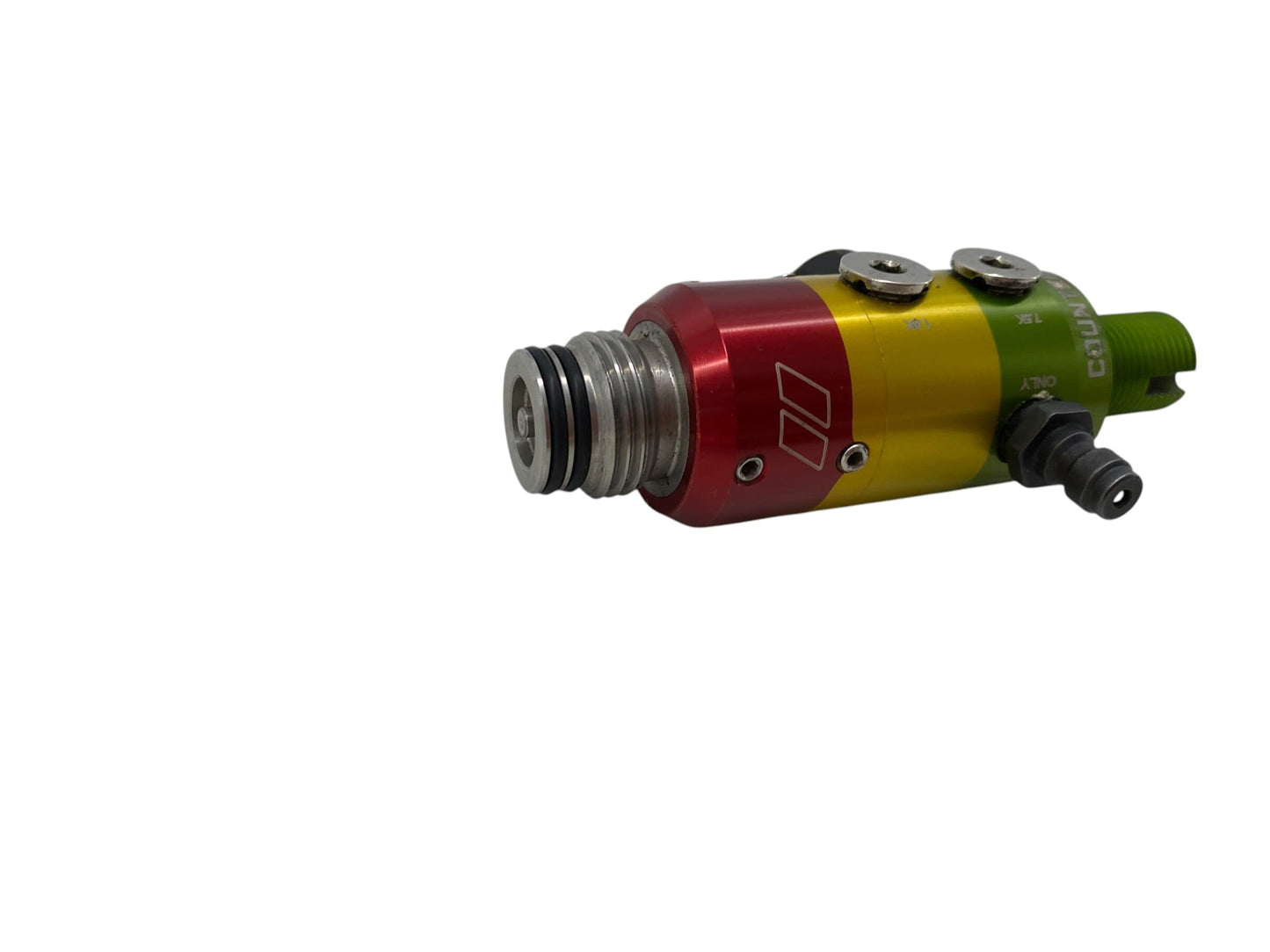Used Counterpunch Powerhouse Regulator Long Body "Rasta" Paintball Gun from CPXBrosPaintball Buy/Sell/Trade Paintball Markers, New Paintball Guns, Paintball Hoppers, Paintball Masks, and Hormesis Headbands