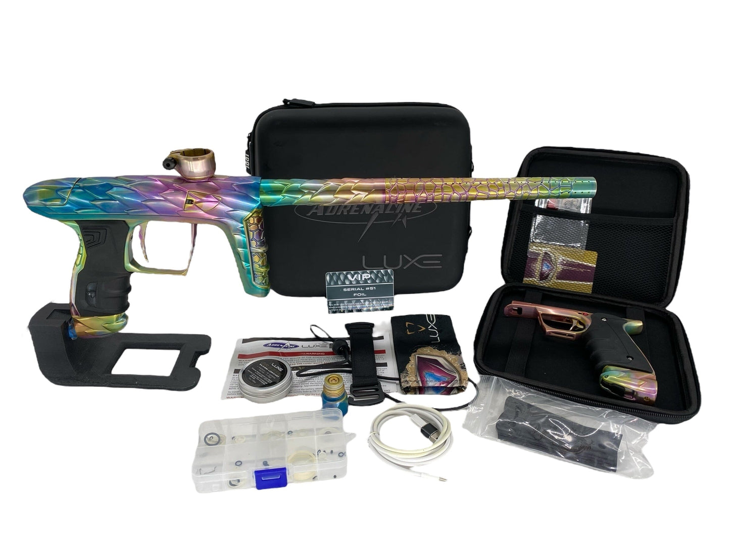 Used Dlx Adrenaline Luxe Idol Paintball Gun Foil Paintball Gun from CPXBrosPaintball Buy/Sell/Trade Paintball Markers, New Paintball Guns, Paintball Hoppers, Paintball Masks, and Hormesis Headbands