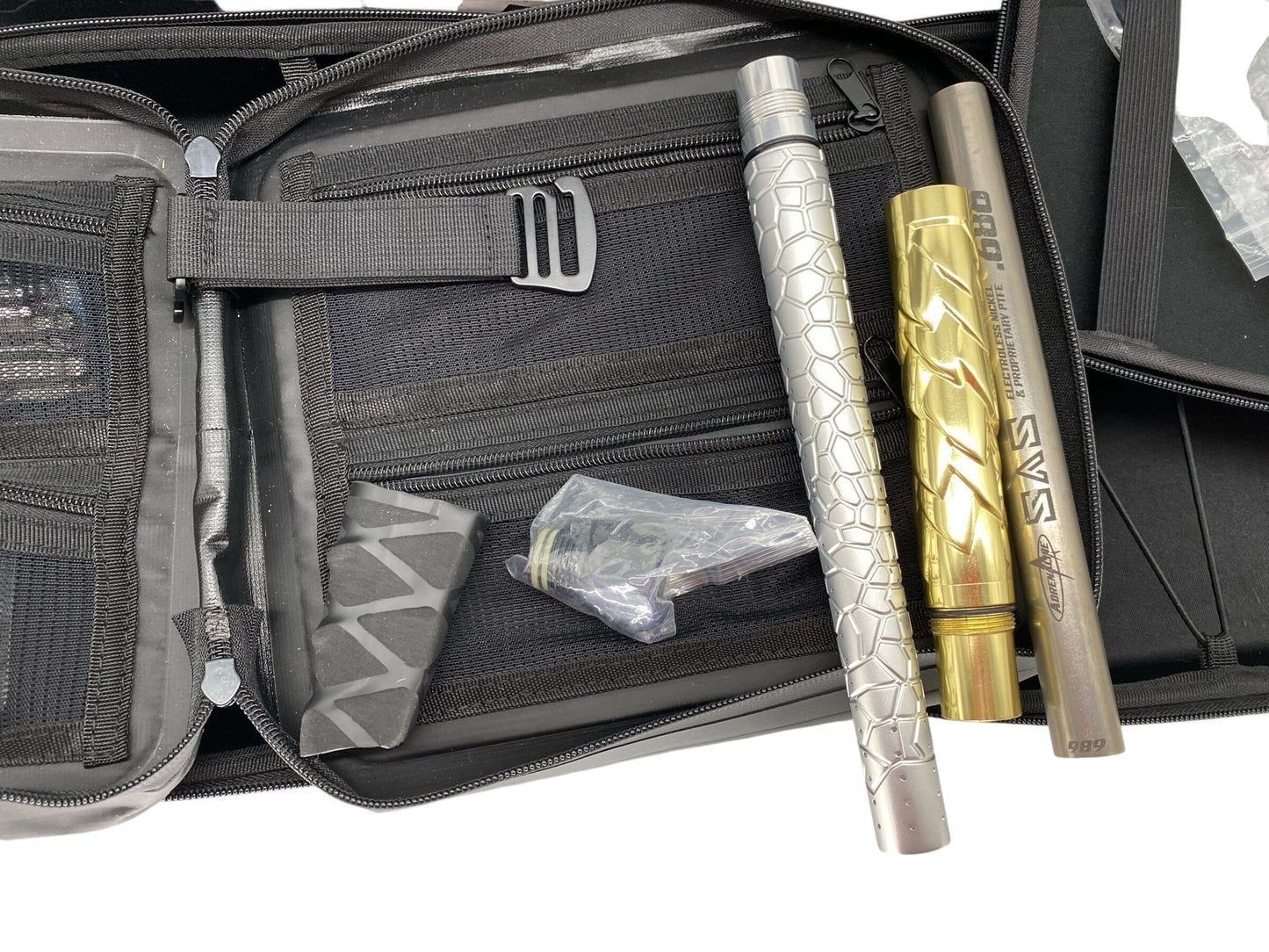 Used Dlx Adrenaline Luxe Idol Paintball Gun Silver/Gold With Mech Paintball Gun from CPXBrosPaintball Buy/Sell/Trade Paintball Markers, New Paintball Guns, Paintball Hoppers, Paintball Masks, and Hormesis Headbands