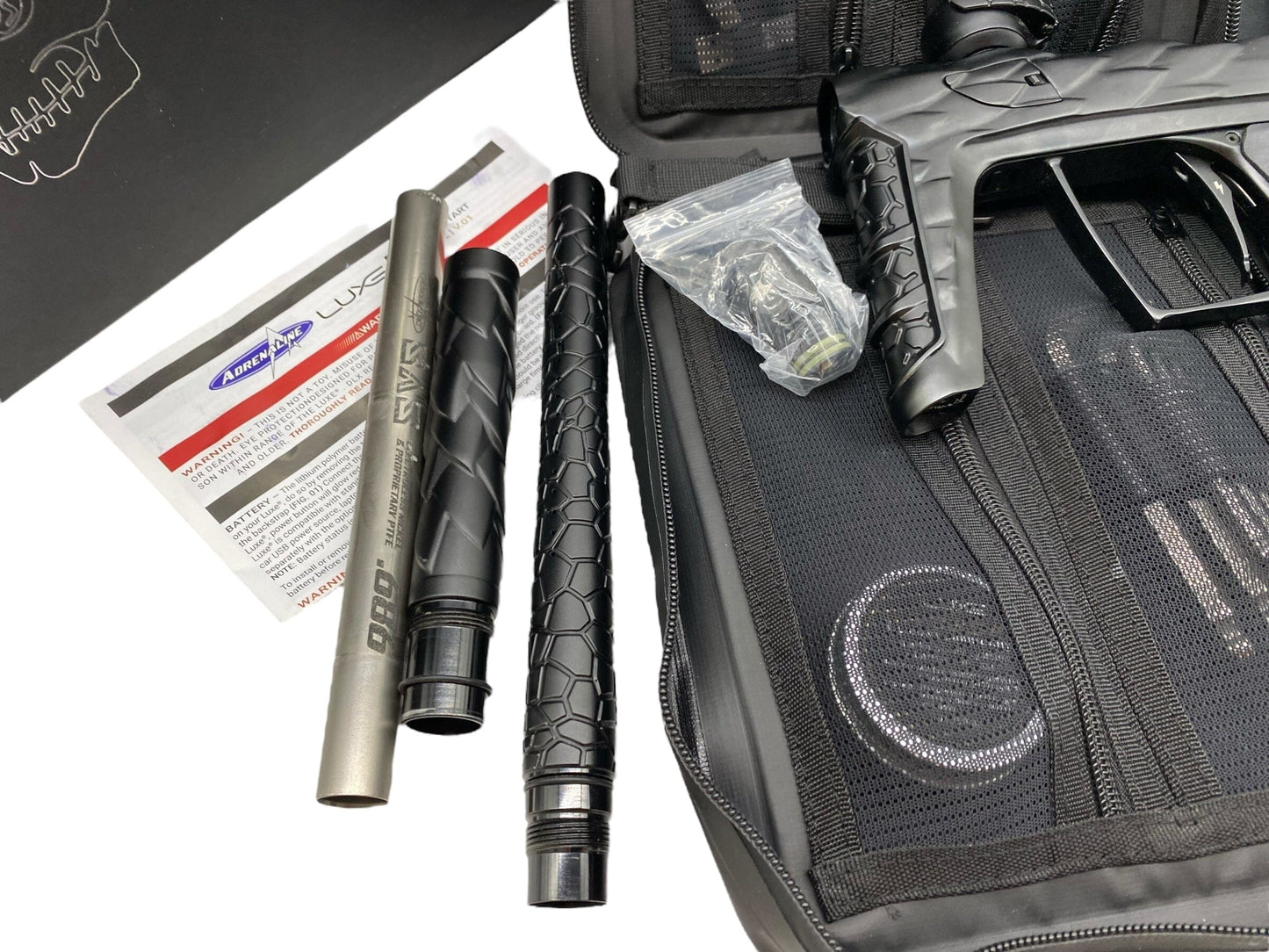 Used Dlx Adrenaline Luxe Idol Paintball Gun With Mech Black Paintball Gun from CPXBrosPaintball Buy/Sell/Trade Paintball Markers, New Paintball Guns, Paintball Hoppers, Paintball Masks, and Hormesis Headbands
