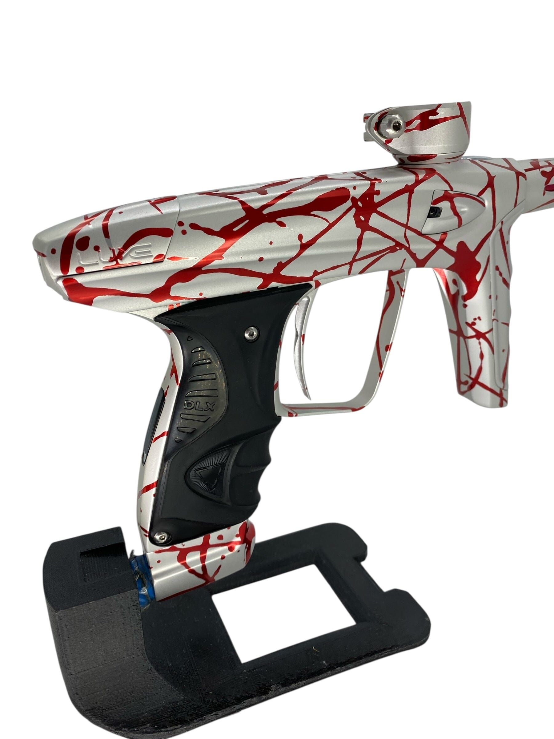 Used Dlx Luxe Ice Paintball Gun (14 of 20) Silver/Res Splash Paintball Gun from CPXBrosPaintball Buy/Sell/Trade Paintball Markers, New Paintball Guns, Paintball Hoppers, Paintball Masks, and Hormesis Headbands