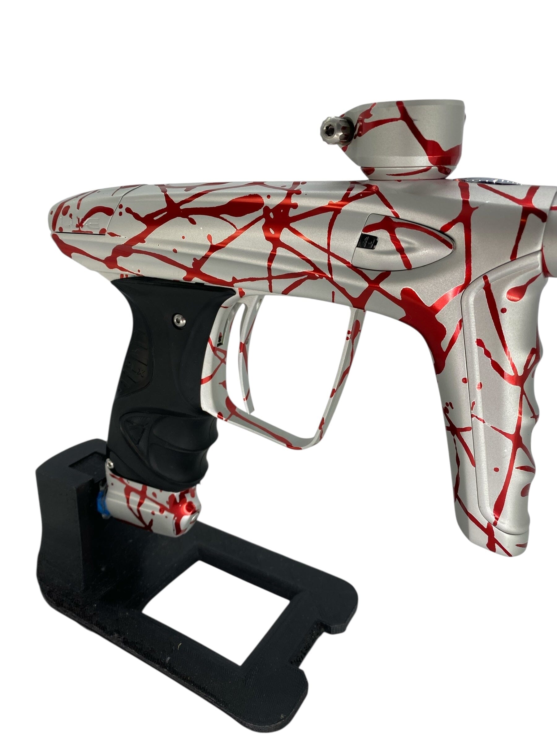 Used Dlx Luxe Ice Paintball Gun (14 of 20) Silver/Res Splash Paintball Gun from CPXBrosPaintball Buy/Sell/Trade Paintball Markers, New Paintball Guns, Paintball Hoppers, Paintball Masks, and Hormesis Headbands