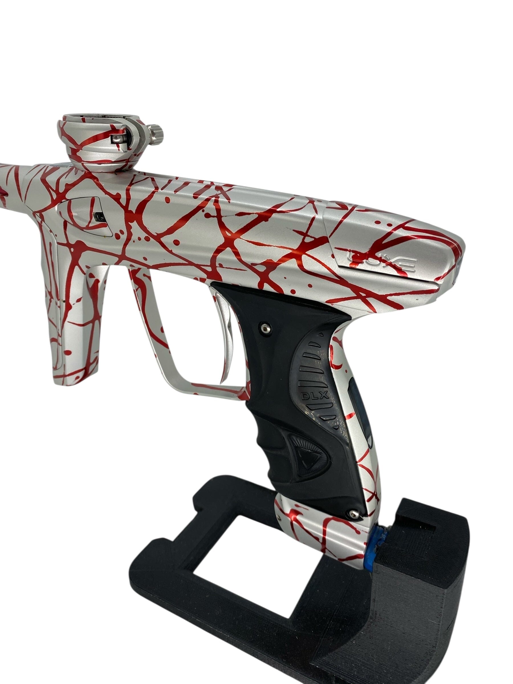 Used Dlx Luxe Ice Paintball Gun (14 of 20) Silver/Res Splash Paintball Gun from CPXBrosPaintball Buy/Sell/Trade Paintball Markers, New Paintball Guns, Paintball Hoppers, Paintball Masks, and Hormesis Headbands