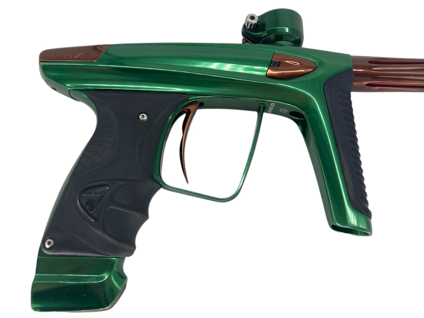 Used Dlx Luxe Ice Paintball Gun Green/Brown Paintball Gun from CPXBrosPaintball Buy/Sell/Trade Paintball Markers, New Paintball Guns, Paintball Hoppers, Paintball Masks, and Hormesis Headbands