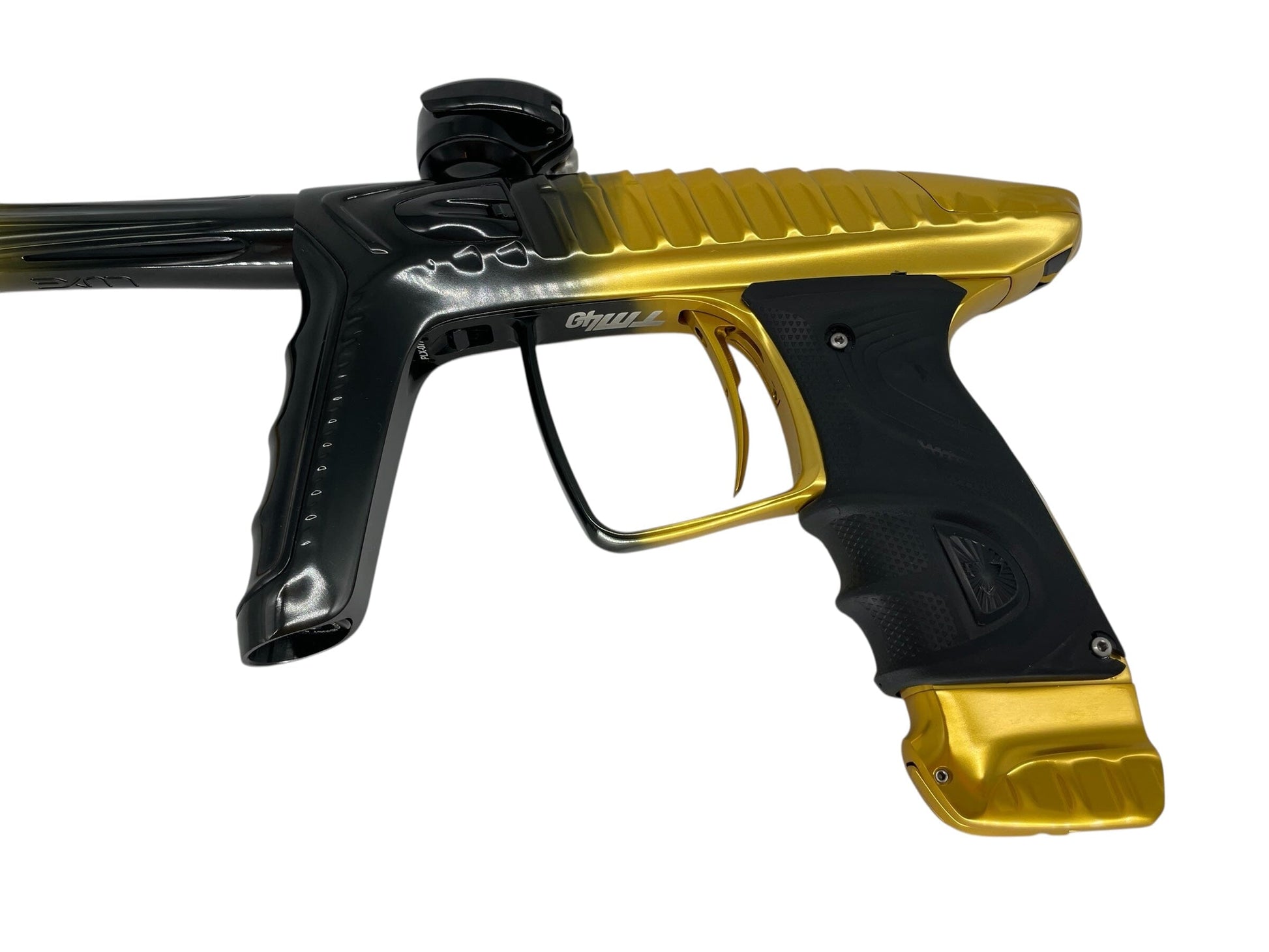 Used Dlx Luxe Project Tm40 Paintball Gun Gold/Black Fade Paintball Gun from CPXBrosPaintball Buy/Sell/Trade Paintball Markers, New Paintball Guns, Paintball Hoppers, Paintball Masks, and Hormesis Headbands