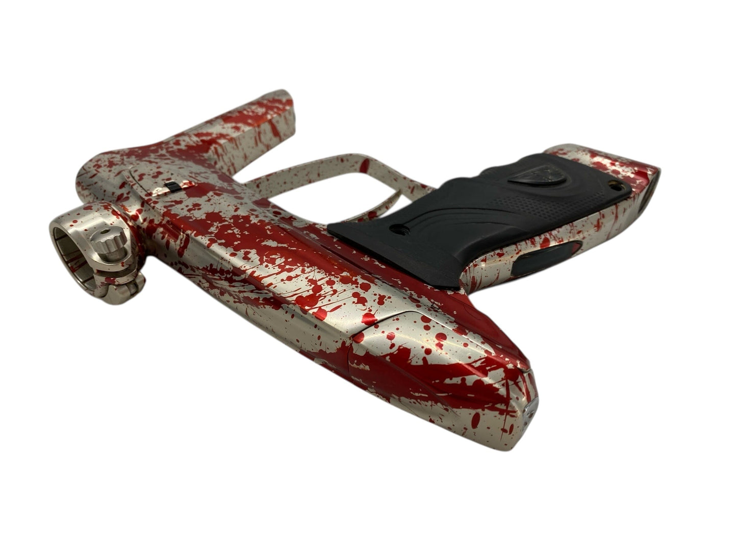 Used Dlx Luxe Tm40 Paintball Gun Silver/Red Splash Paintball Gun from CPXBrosPaintball Buy/Sell/Trade Paintball Markers, New Paintball Guns, Paintball Hoppers, Paintball Masks, and Hormesis Headbands