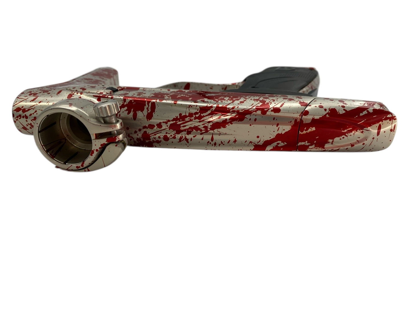 Used Dlx Luxe Tm40 Paintball Gun Silver/Red Splash Paintball Gun from CPXBrosPaintball Buy/Sell/Trade Paintball Markers, New Paintball Guns, Paintball Hoppers, Paintball Masks, and Hormesis Headbands