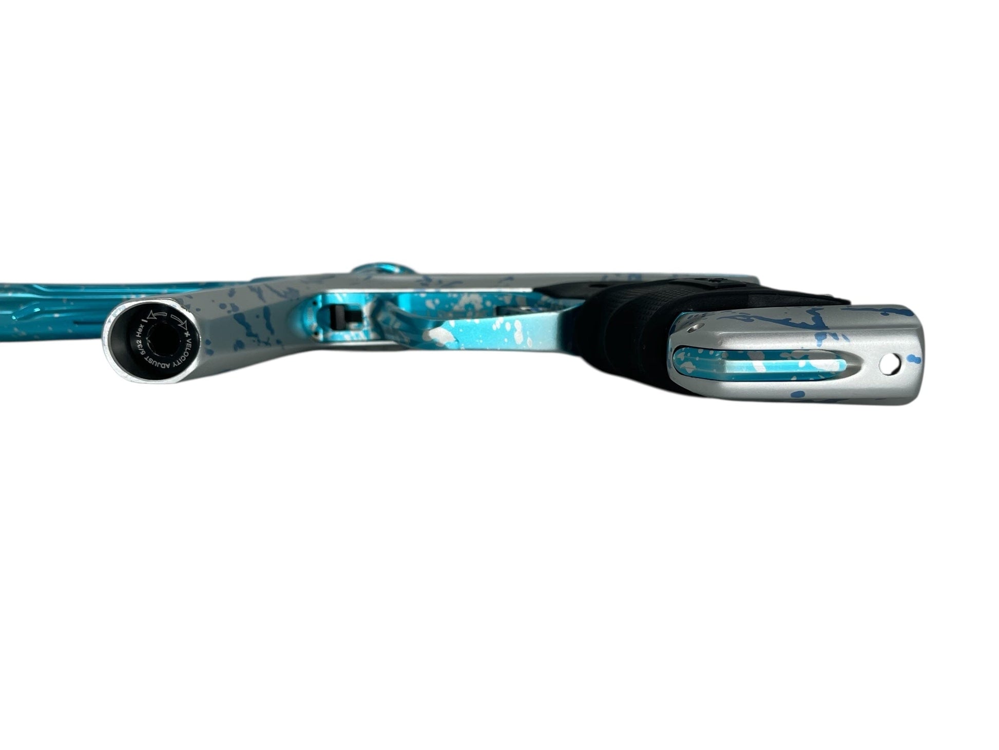 Used Dlx Luxe X Paintball Gun Silver Teal Splash Paintball Gun from CPXBrosPaintball Buy/Sell/Trade Paintball Markers, New Paintball Guns, Paintball Hoppers, Paintball Masks, and Hormesis Headbands