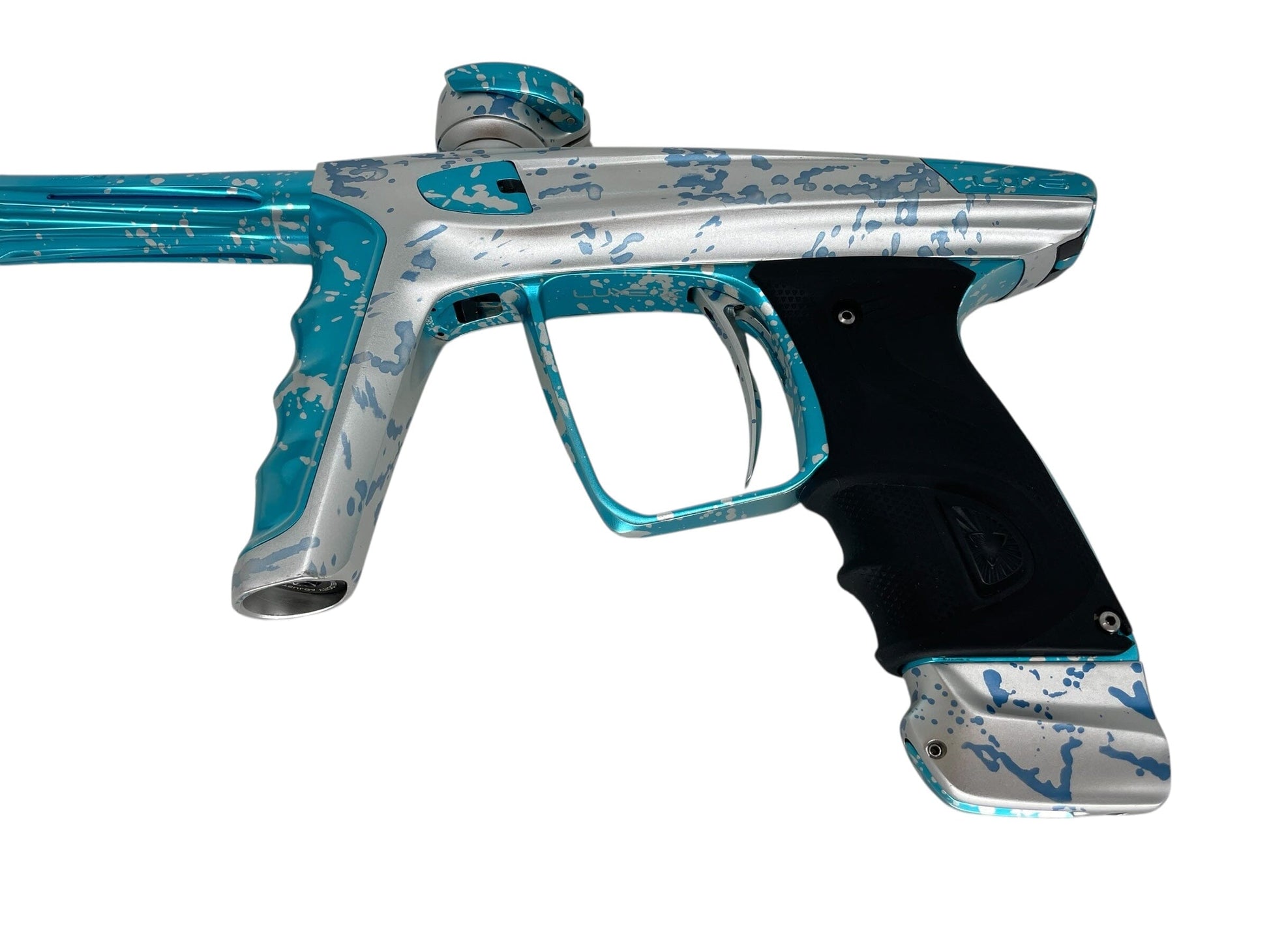 Used Dlx Luxe X Paintball Gun Silver Teal Splash Paintball Gun from CPXBrosPaintball Buy/Sell/Trade Paintball Markers, New Paintball Guns, Paintball Hoppers, Paintball Masks, and Hormesis Headbands