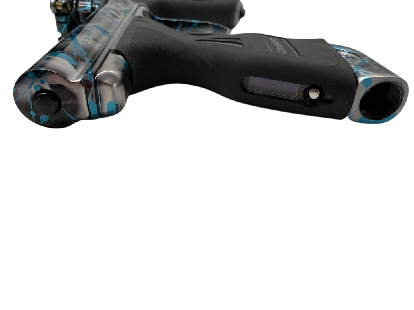 Used Dye Dsr+ FreeFlow Pipe Paintball Gun with Mech Frame Grey/Blue Splash Paintball Gun from CPXBrosPaintball Buy/Sell/Trade Paintball Markers, New Paintball Guns, Paintball Hoppers, Paintball Masks, and Hormesis Headbands