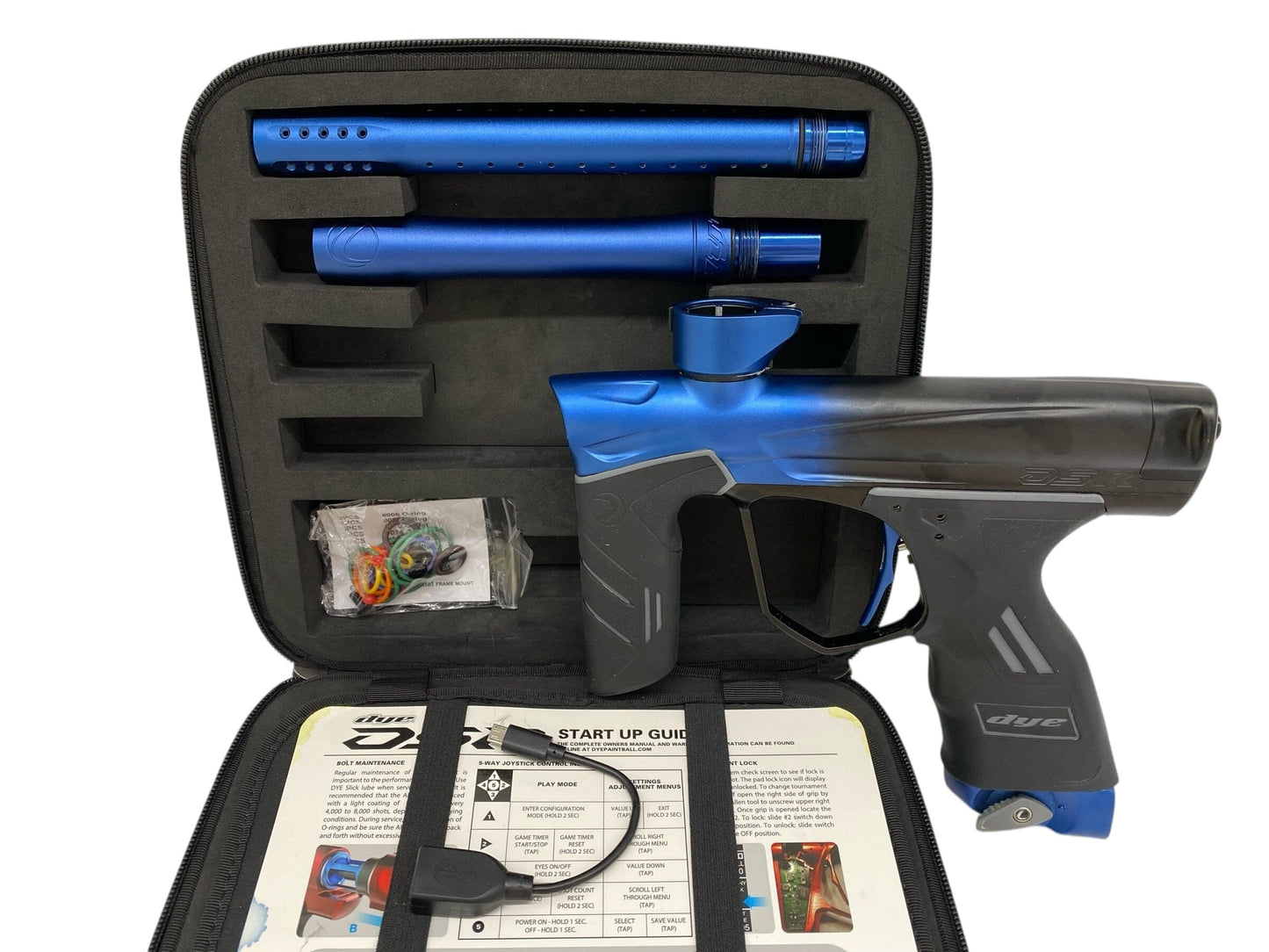 Used Dye Dsr Paintball Gun Blue/Back Fade Paintball Gun from CPXBrosPaintball Buy/Sell/Trade Paintball Markers, New Paintball Guns, Paintball Hoppers, Paintball Masks, and Hormesis Headbands