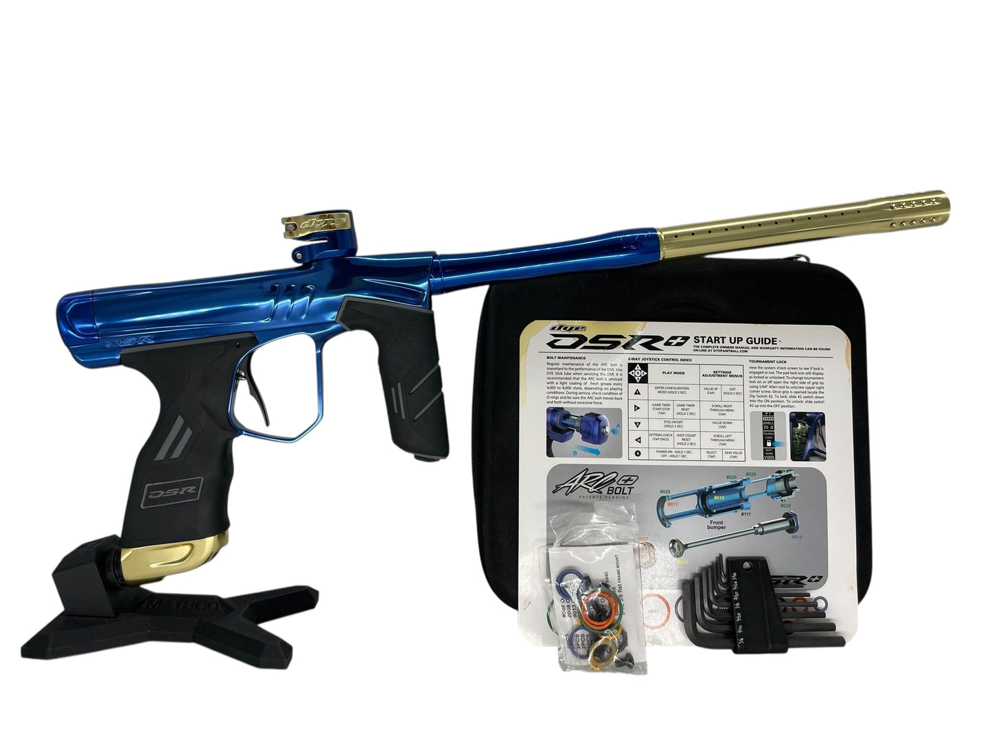 Used Dye Dsr+ Paintball Gun Upgraded Blue/Gold Paintball Gun from CPXBrosPaintball Buy/Sell/Trade Paintball Markers, New Paintball Guns, Paintball Hoppers, Paintball Masks, and Hormesis Headbands