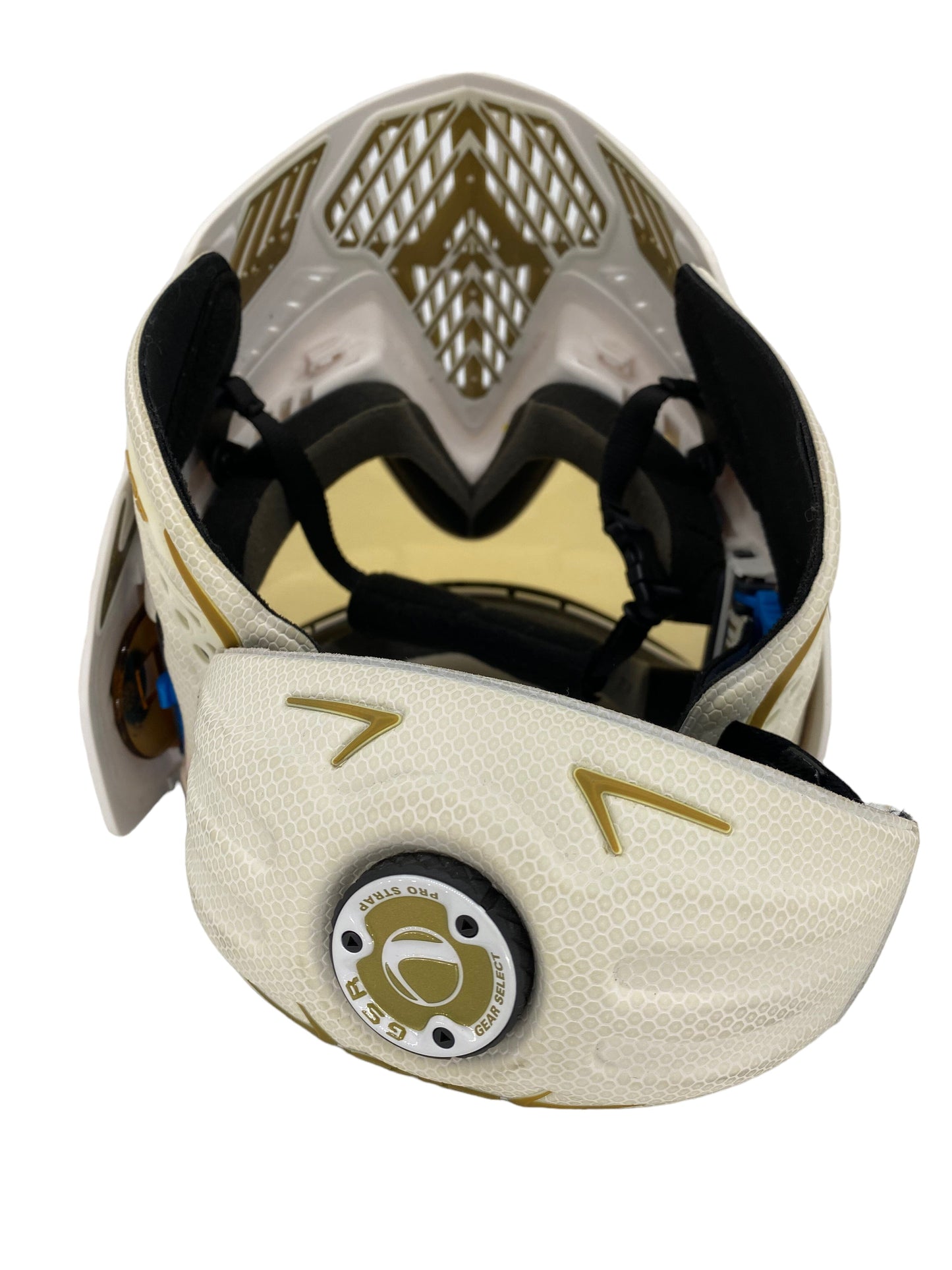 Used DYE Invision I5 Paintball Goggle System White Gold w/ Case Paintball Gun from CPXBrosPaintball Buy/Sell/Trade Paintball Markers, Paintball Hoppers, Paintball Masks, and Hormesis Headbands