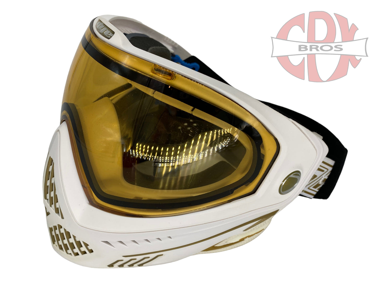 Used DYE Invision I5 Paintball Goggle System White Gold w/ Case Paintball Gun from CPXBrosPaintball Buy/Sell/Trade Paintball Markers, Paintball Hoppers, Paintball Masks, and Hormesis Headbands