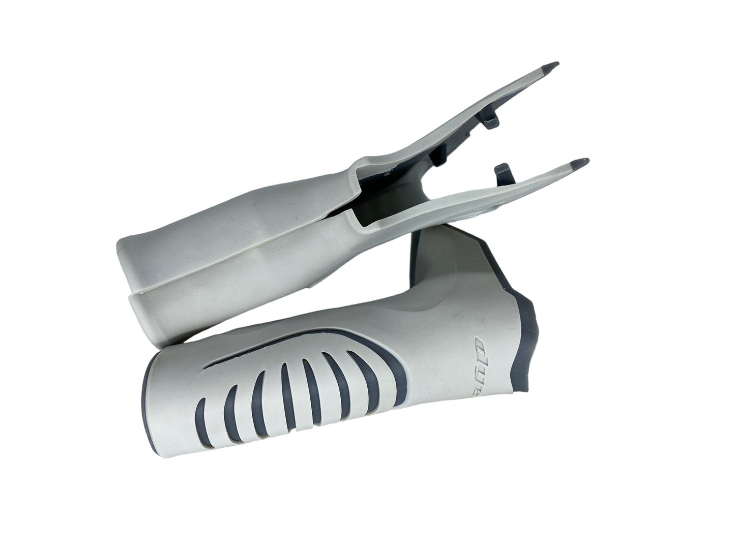 Used Dye M2 Mosair / M3S / M3+ / DLS - Sticky Grip Set - White / Grey - Paintball Paintball Gun from CPXBrosPaintball Buy/Sell/Trade Paintball Markers, Paintball Hoppers, Paintball Masks, and Hormesis Headbands