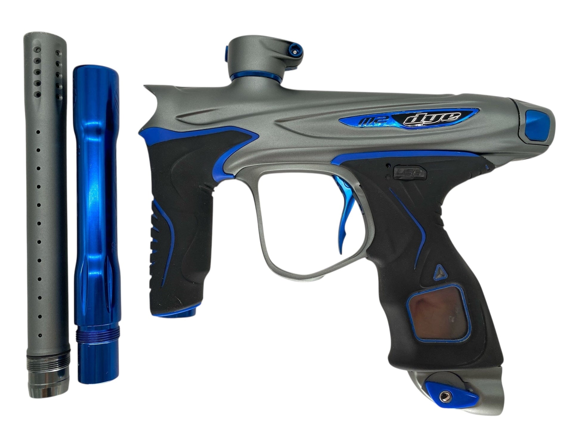 Used Dye M2 Paintball Gun Grey/Blue Paintball Gun from CPXBrosPaintball Buy/Sell/Trade Paintball Markers, New Paintball Guns, Paintball Hoppers, Paintball Masks, and Hormesis Headbands