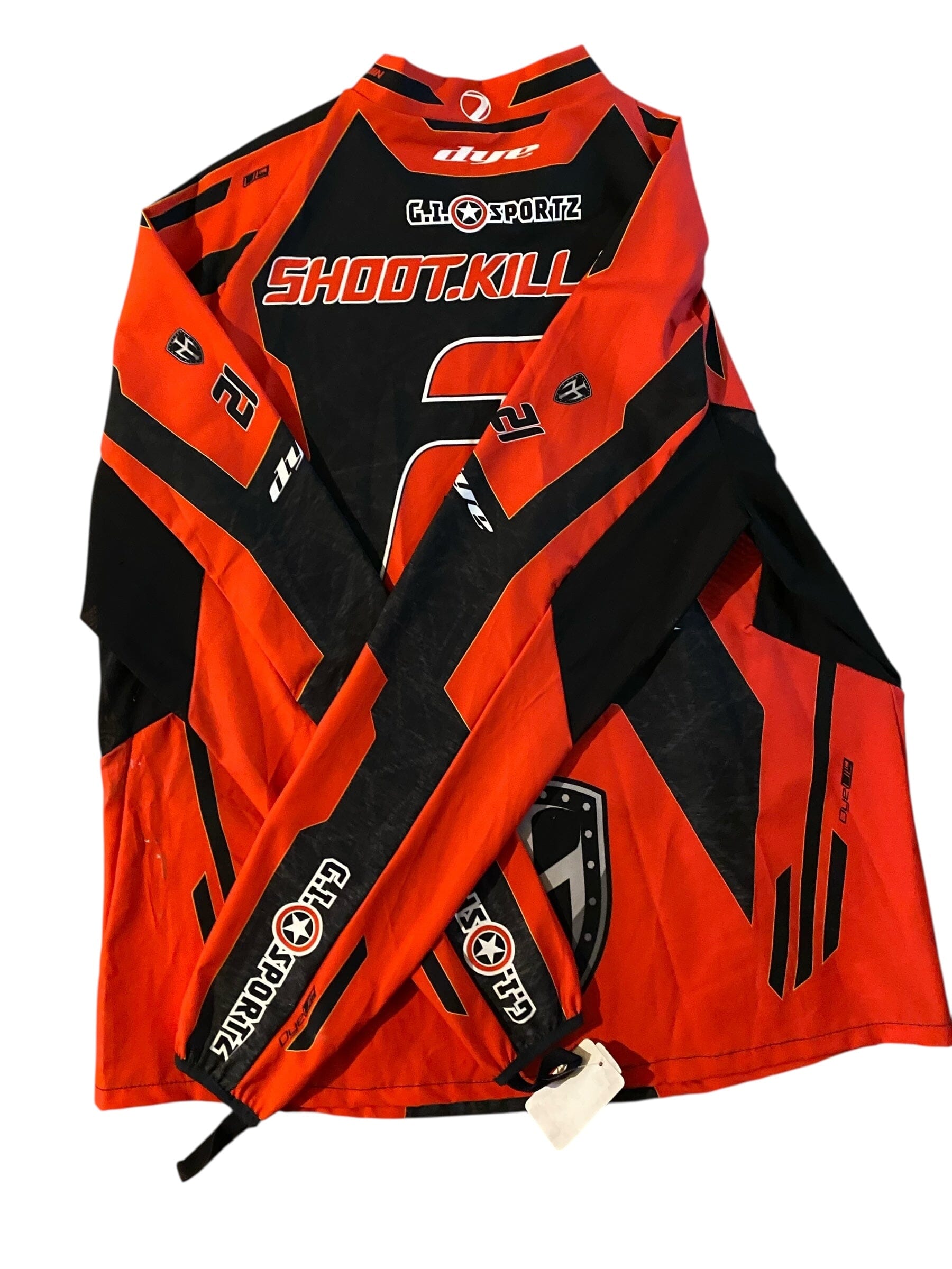 Used Dye UL-C IRONMEN-SHOOT KILL WIN-Paintball Jersey size Large Paintball Gun from CPXBrosPaintball Buy/Sell/Trade Paintball Markers, New Paintball Guns, Paintball Hoppers, Paintball Masks, and Hormesis Headbands