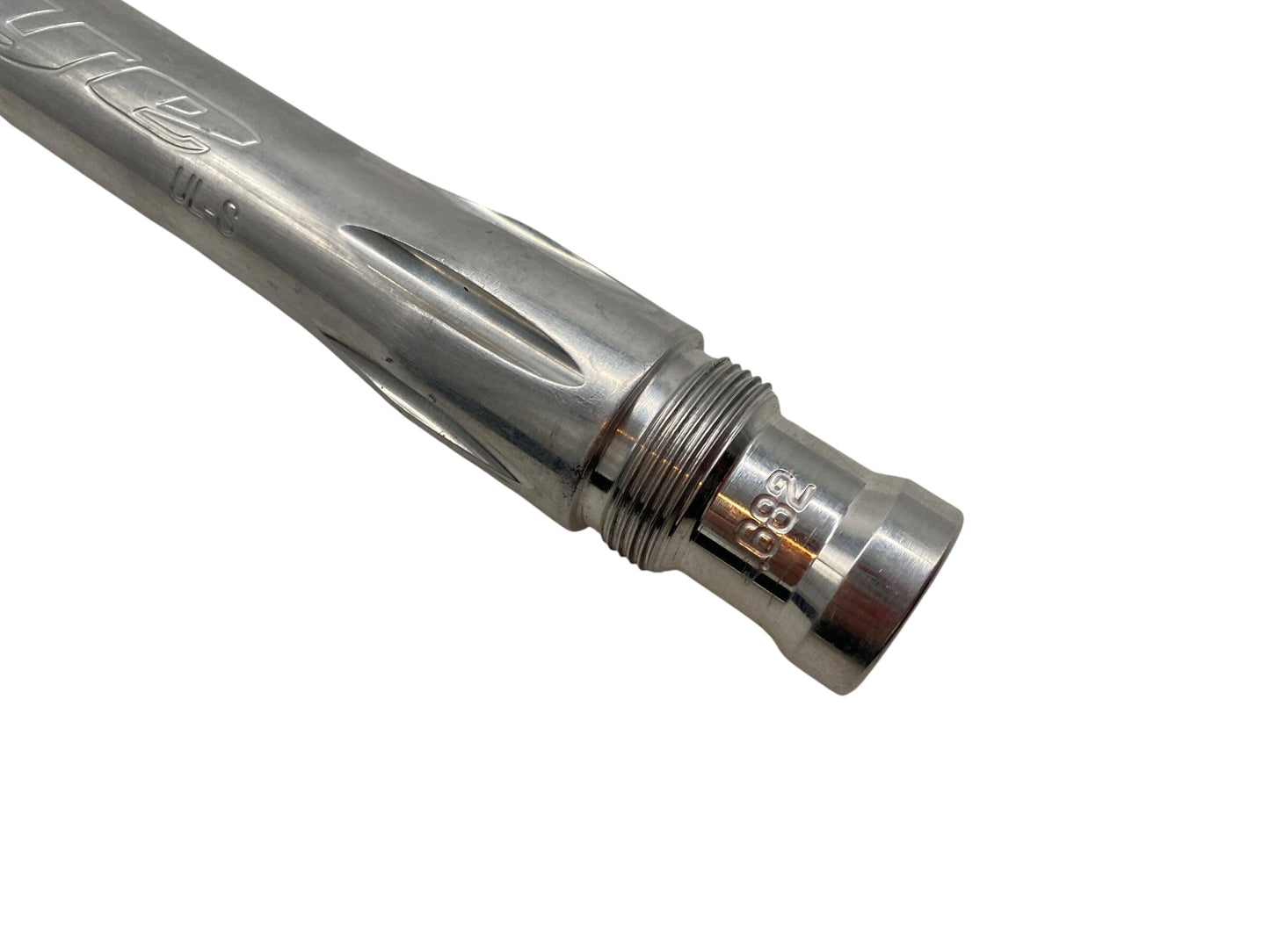 Used Dye UL-S Barrel Back - .682 - Gloss Silver Paintball Gun from CPXBrosPaintball Buy/Sell/Trade Paintball Markers, New Paintball Guns, Paintball Hoppers, Paintball Masks, and Hormesis Headbands