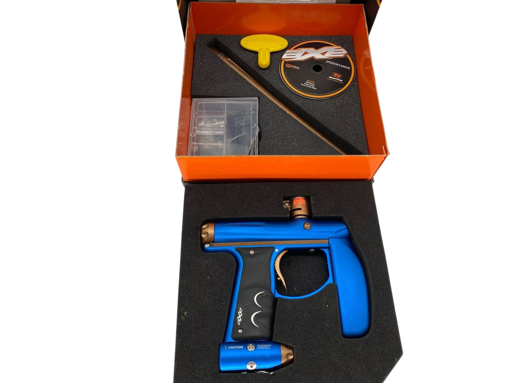 Used Empire Axe Paintball Gun Blue/Bronze Paintball Gun from CPXBrosPaintball Buy/Sell/Trade Paintball Markers, New Paintball Guns, Paintball Hoppers, Paintball Masks, and Hormesis Headbands