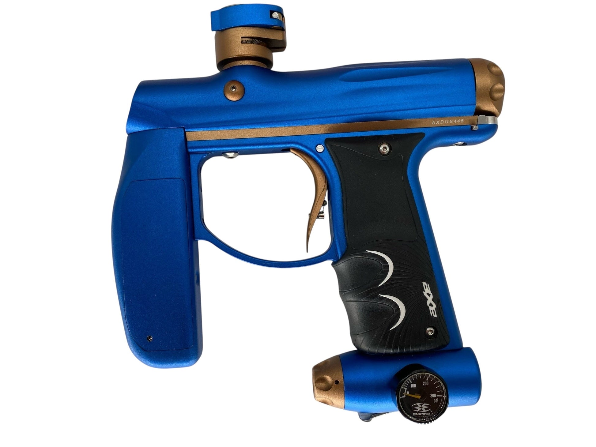 Used Empire Axe Paintball Gun Blue/Bronze Paintball Gun from CPXBrosPaintball Buy/Sell/Trade Paintball Markers, New Paintball Guns, Paintball Hoppers, Paintball Masks, and Hormesis Headbands