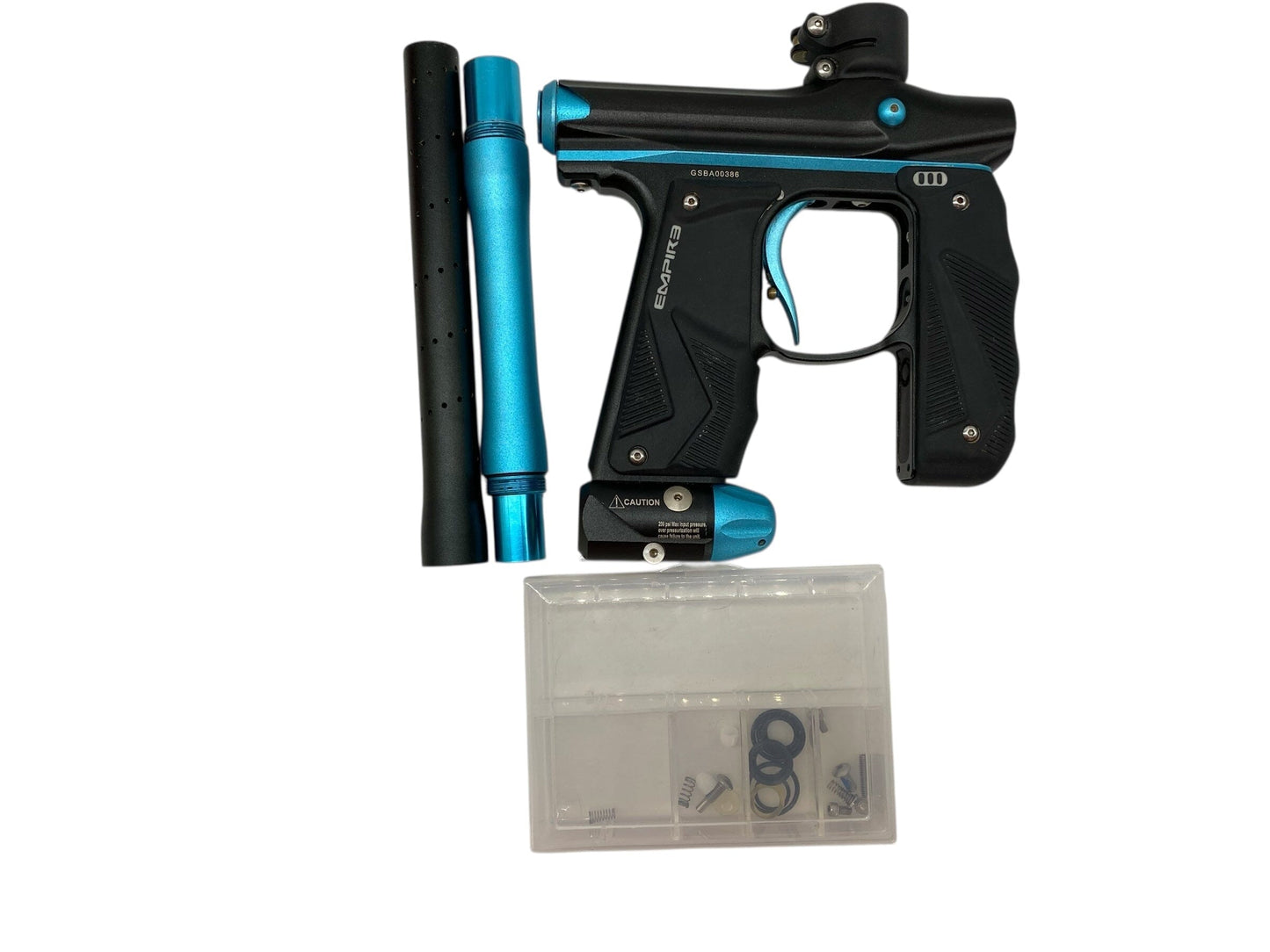 Used Empire Mini Gs Paintball Gun Black/Teal Paintball Gun from CPXBrosPaintball Buy/Sell/Trade Paintball Markers, New Paintball Guns, Paintball Hoppers, Paintball Masks, and Hormesis Headbands