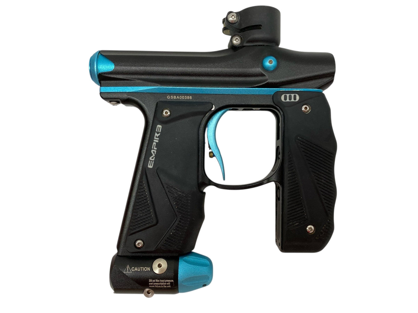 Used Empire Mini Gs Paintball Gun Black/Teal Paintball Gun from CPXBrosPaintball Buy/Sell/Trade Paintball Markers, New Paintball Guns, Paintball Hoppers, Paintball Masks, and Hormesis Headbands