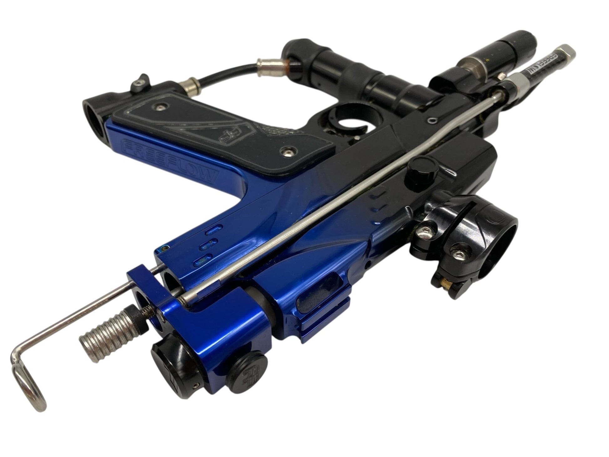 Used Freeflow Dye Rhythm Autococker Paintball Gun Black/Blue Fade Paintball Gun from CPXBrosPaintball Buy/Sell/Trade Paintball Markers, New Paintball Guns, Paintball Hoppers, Paintball Masks, and Hormesis Headbands