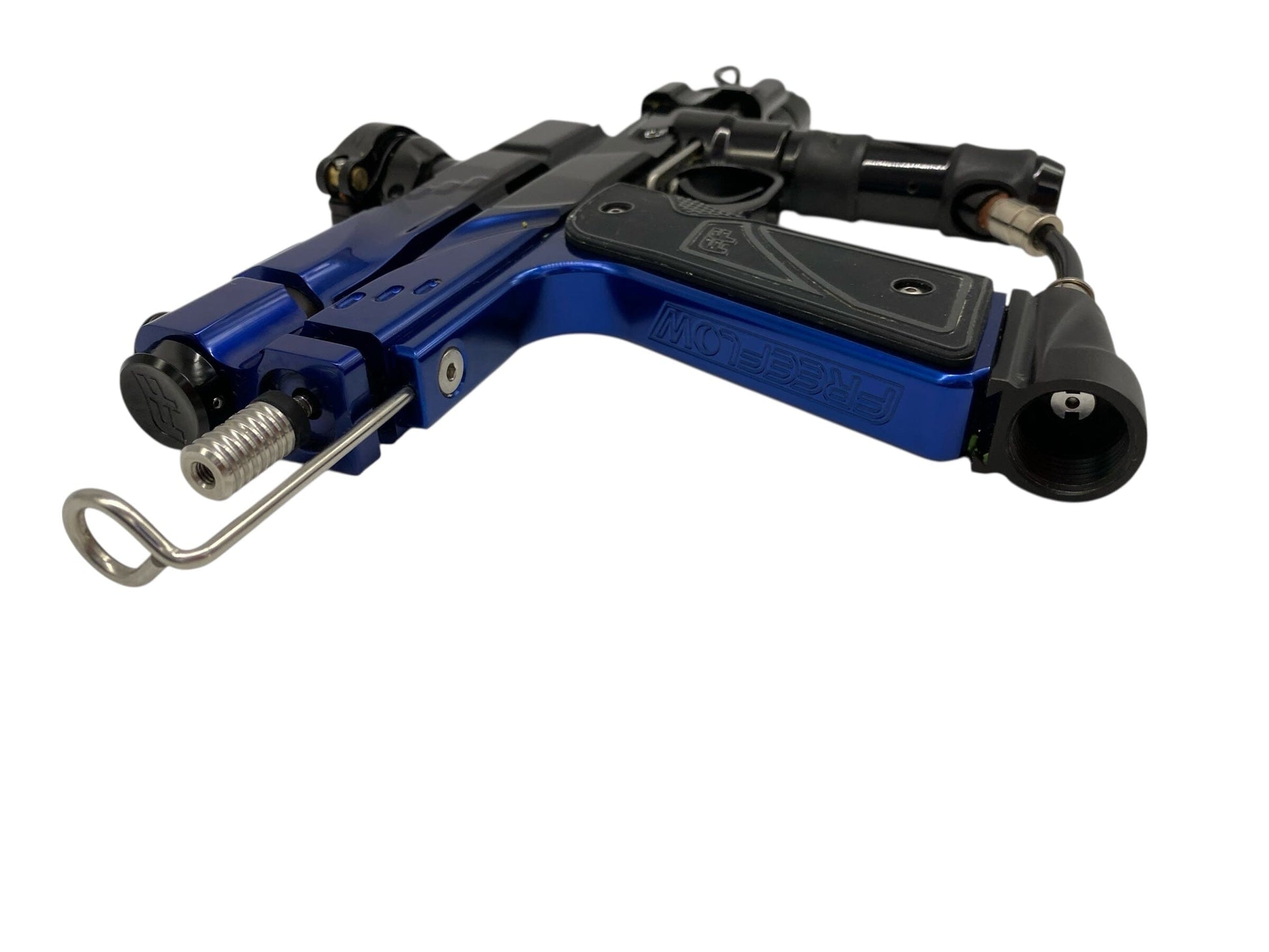Used Freeflow Dye Rhythm Autococker Paintball Gun Black/Blue Fade Paintball Gun from CPXBrosPaintball Buy/Sell/Trade Paintball Markers, New Paintball Guns, Paintball Hoppers, Paintball Masks, and Hormesis Headbands