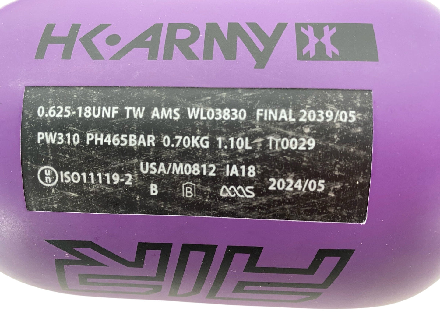 Used Hk Army Alpha Air 68 Paintball Tank Purple Paintball Gun from CPXBrosPaintball Buy/Sell/Trade Paintball Markers, New Paintball Guns, Paintball Hoppers, Paintball Masks, and Hormesis Headbands