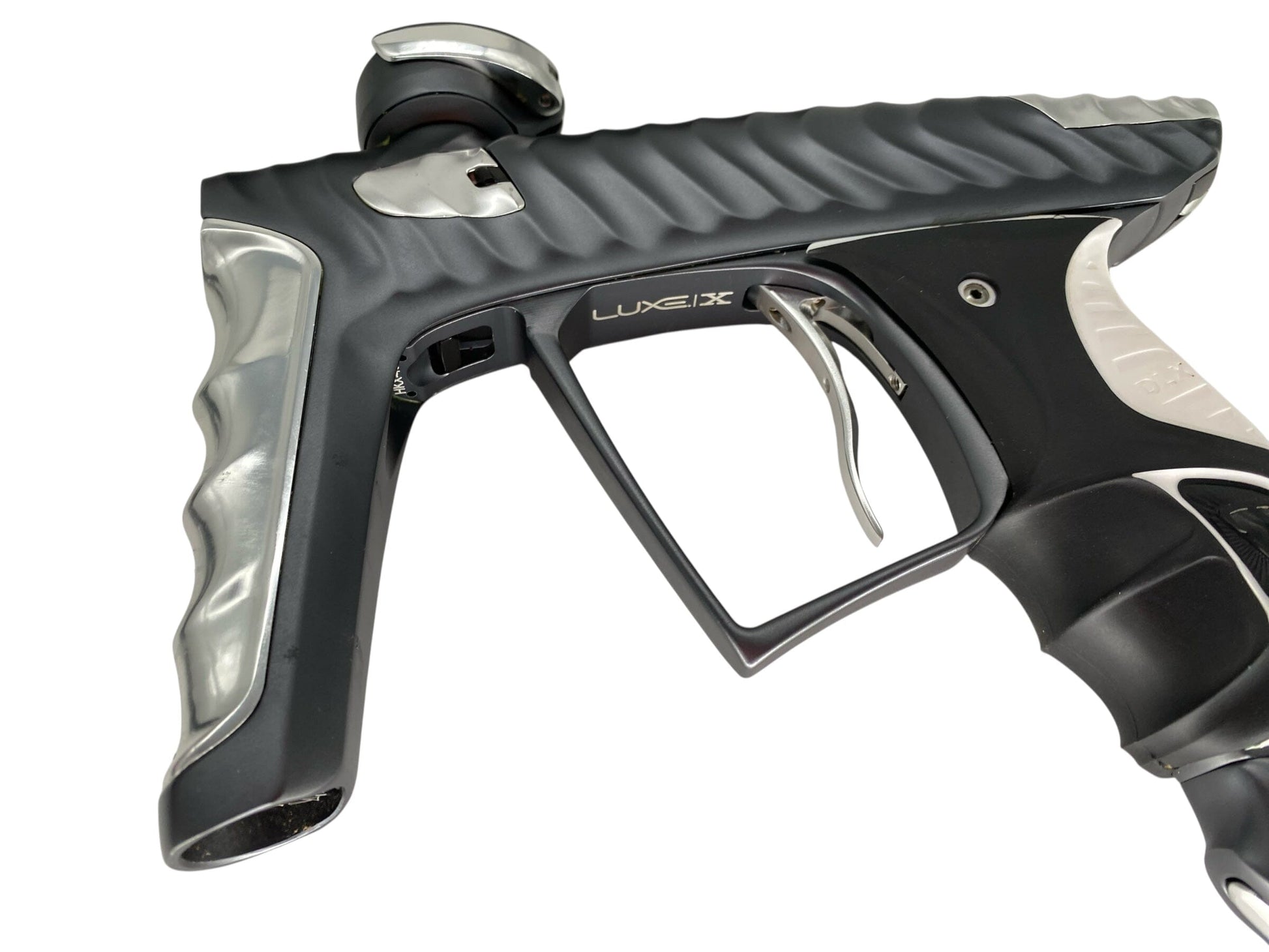 Used Hk Army Luxe X Ripper Paintball Gun Grey/Silver Paintball Gun from CPXBrosPaintball Buy/Sell/Trade Paintball Markers, New Paintball Guns, Paintball Hoppers, Paintball Masks, and Hormesis Headbands