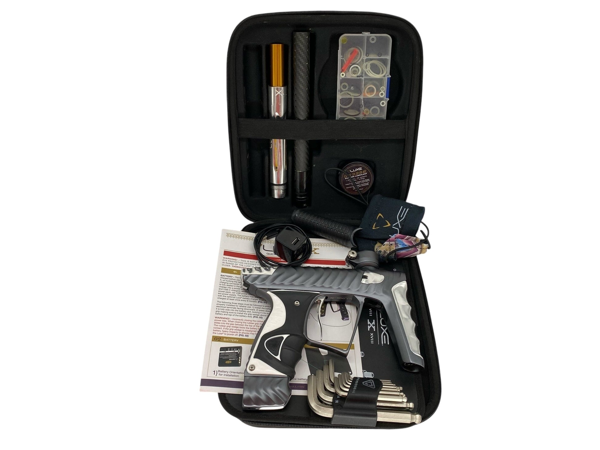 Used Hk Army Luxe X Ripper Paintball Gun Grey/Silver Paintball Gun from CPXBrosPaintball Buy/Sell/Trade Paintball Markers, New Paintball Guns, Paintball Hoppers, Paintball Masks, and Hormesis Headbands