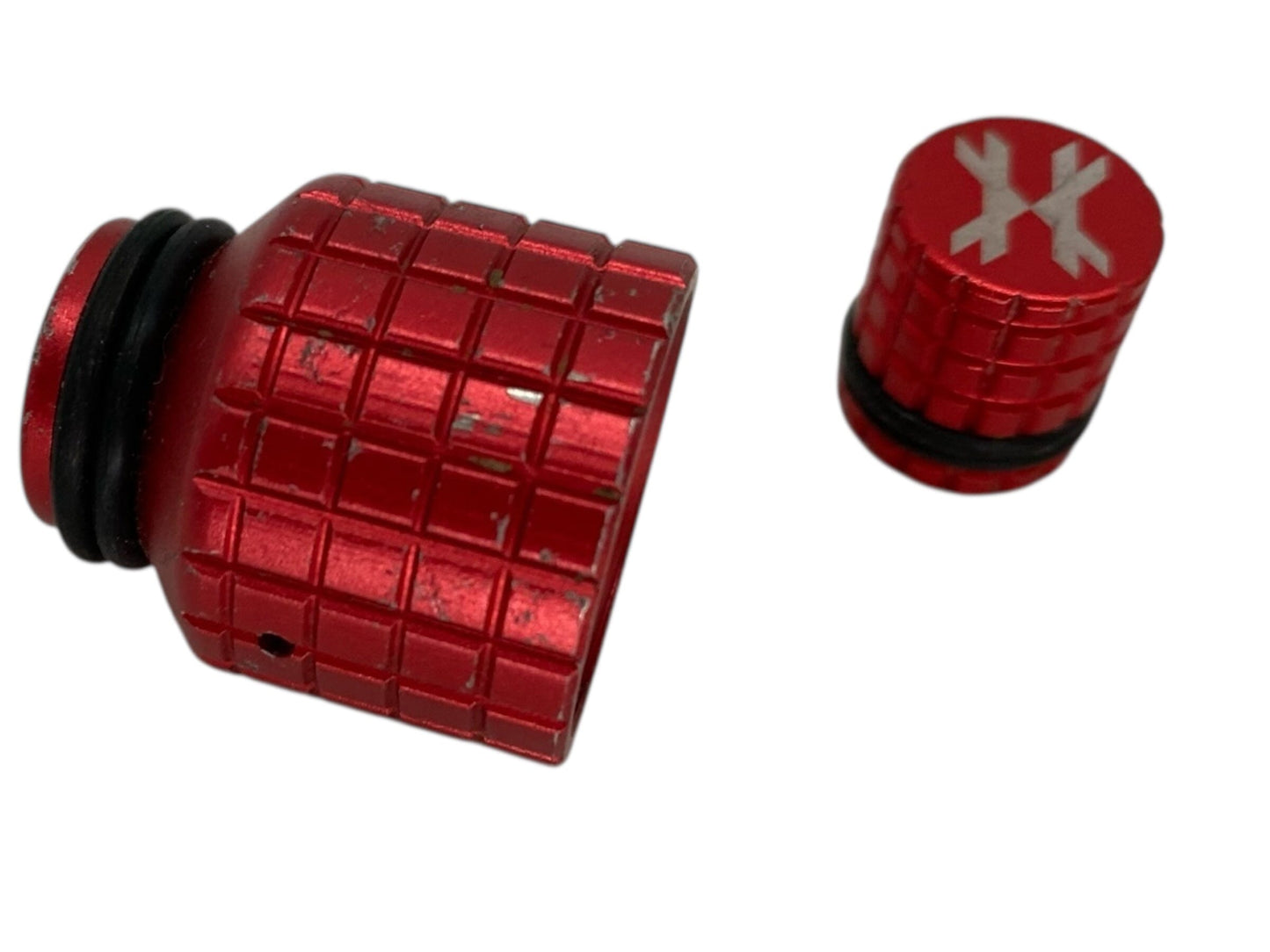 Used HK Army Tank Regulator Thread Saver Combo Set - Red Paintball Gun from CPXBrosPaintball Buy/Sell/Trade Paintball Markers, New Paintball Guns, Paintball Hoppers, Paintball Masks, and Hormesis Headbands