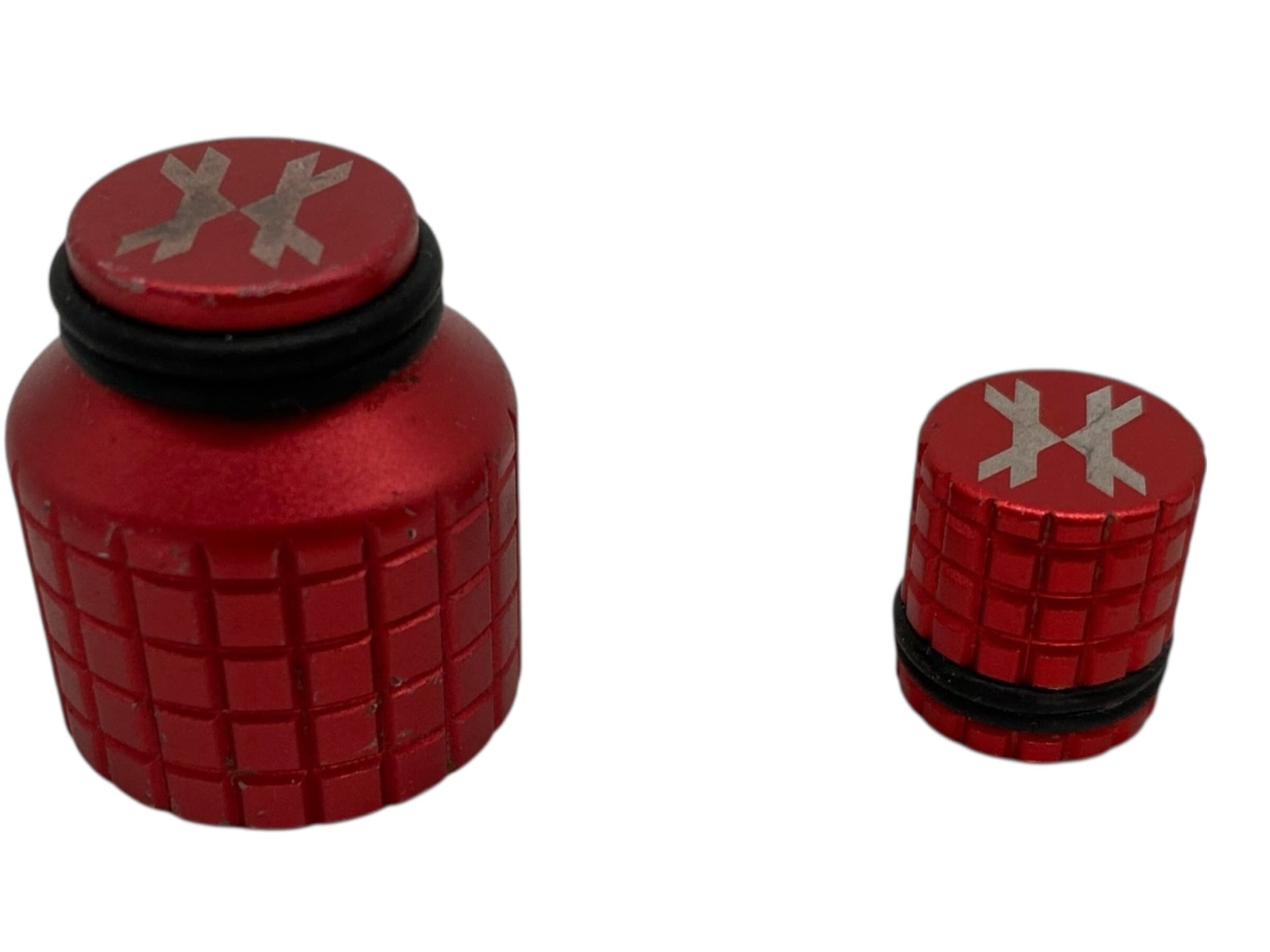 Used HK Army Tank Regulator Thread Saver Combo Set - Red Paintball Gun from CPXBrosPaintball Buy/Sell/Trade Paintball Markers, New Paintball Guns, Paintball Hoppers, Paintball Masks, and Hormesis Headbands