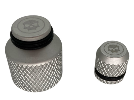 Used HK Army Tank Regulator Thread Saver Combo Set - Silver Paintball Gun from CPXBrosPaintball Buy/Sell/Trade Paintball Markers, New Paintball Guns, Paintball Hoppers, Paintball Masks, and Hormesis Headbands