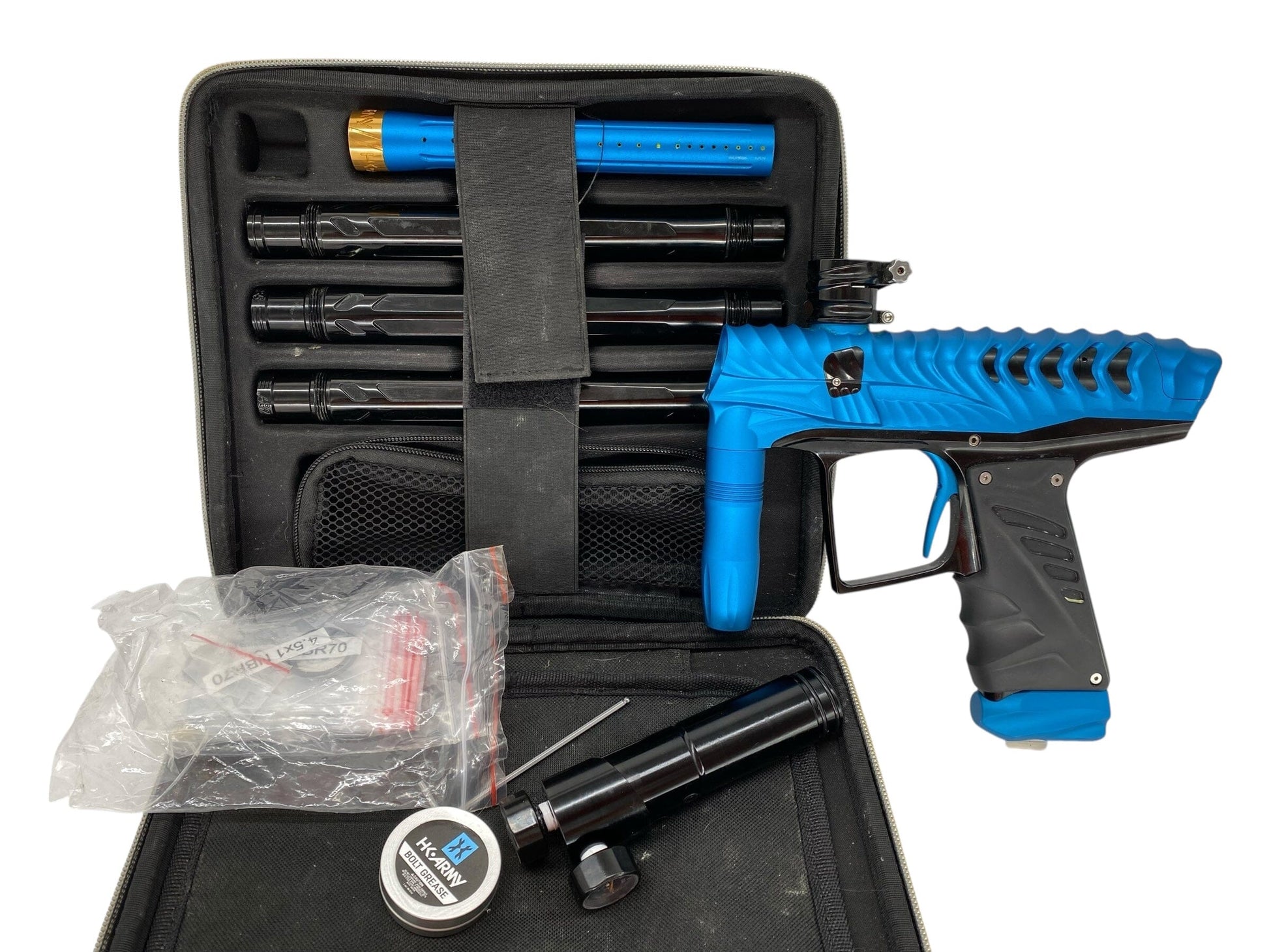 Used Hk Army Vcom Ripper Paintball Gun Blue Paintball Gun from CPXBrosPaintball Buy/Sell/Trade Paintball Markers, New Paintball Guns, Paintball Hoppers, Paintball Masks, and Hormesis Headbands
