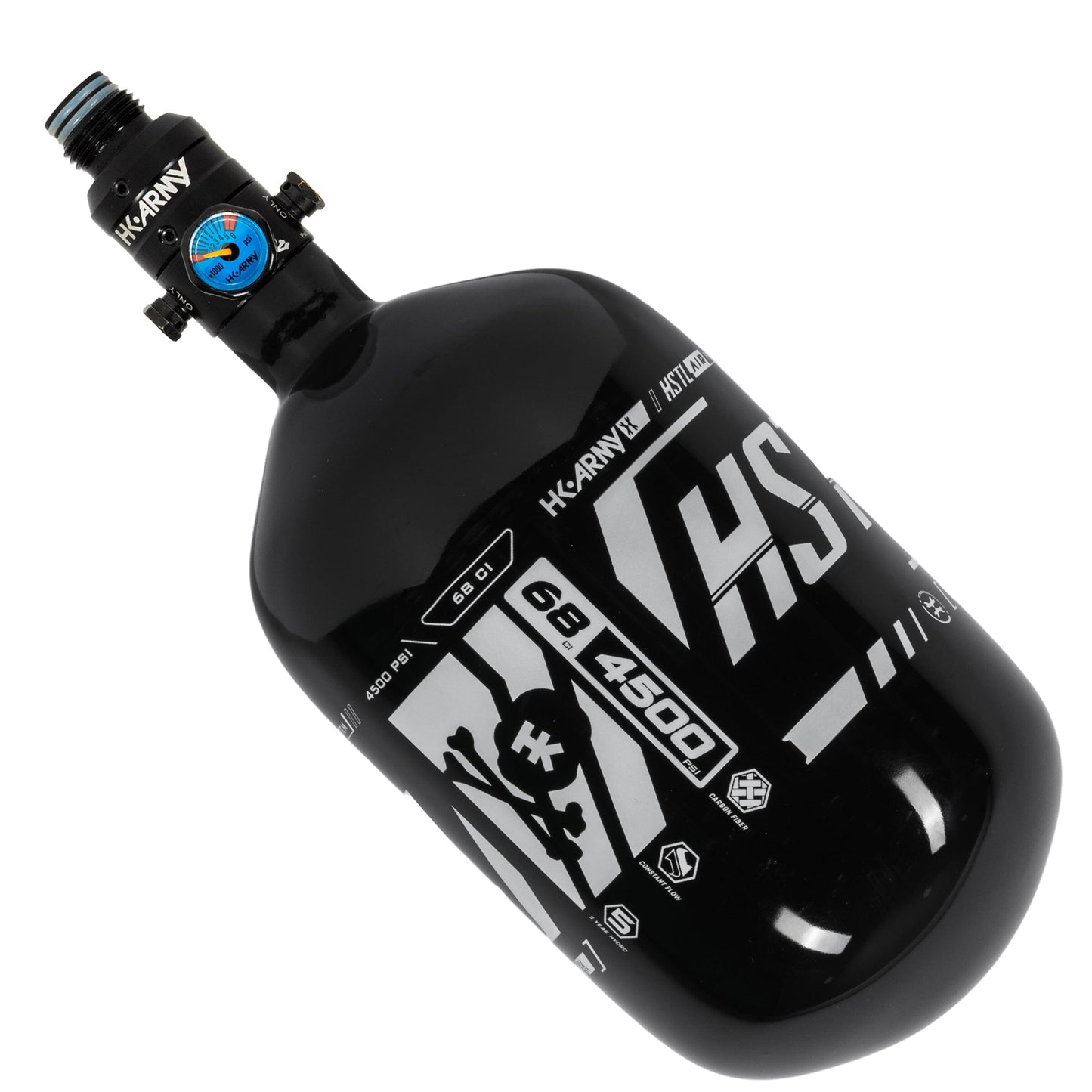 Used HSTL - Carbon Fiber Tank - Pro Reg - 68ci / 4500psi - Black Paintball Gun from HK Army Clothing Buy/Sell/Trade Paintball Markers, New Paintball Guns, Paintball Hoppers, Paintball Masks, and Hormesis Headbands