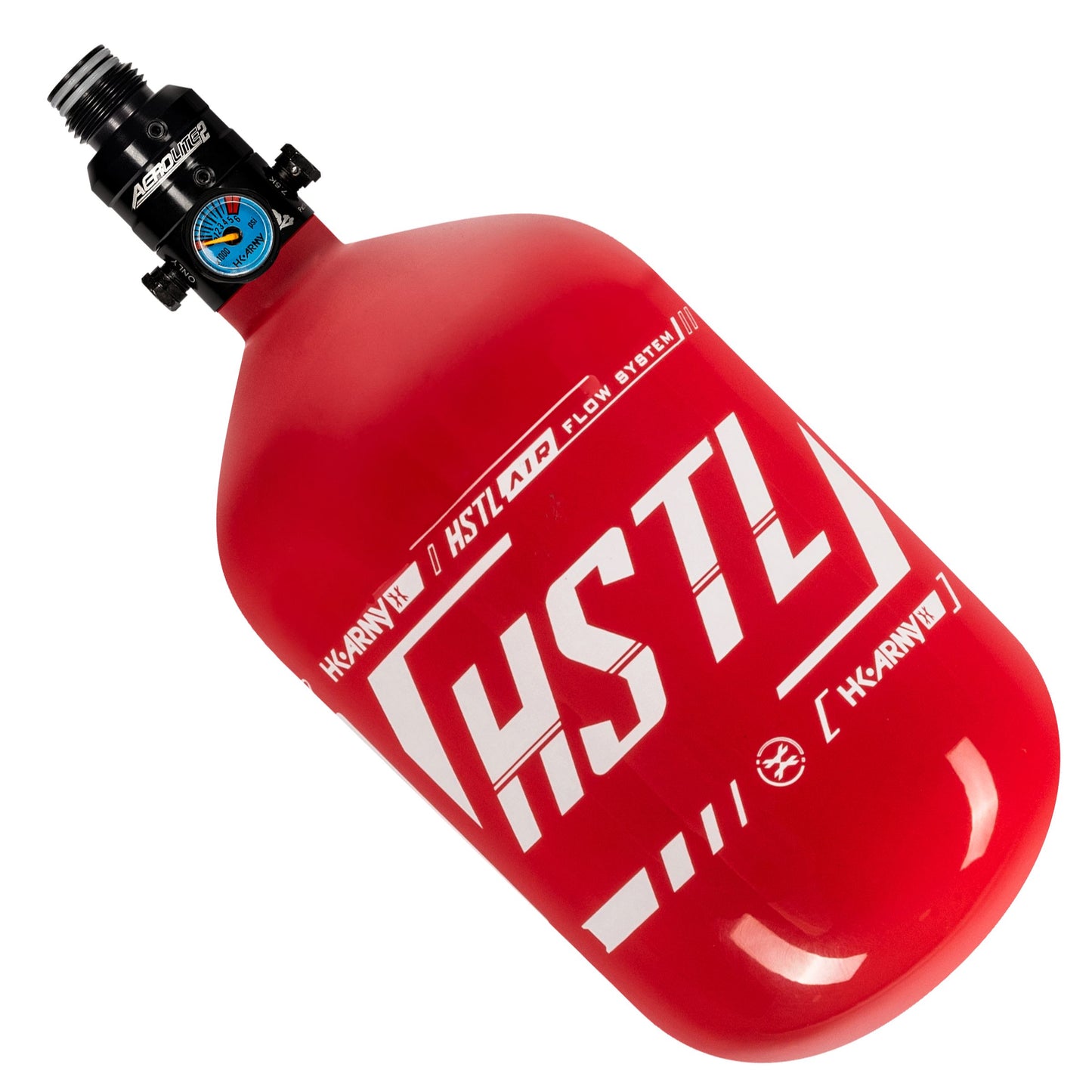Used HSTL - Carbon Fiber Tank - PRO Reg - 68ci / 4500psi - Red/White Paintball Gun from HK Army Clothing Buy/Sell/Trade Paintball Markers, New Paintball Guns, Paintball Hoppers, Paintball Masks, and Hormesis Headbands