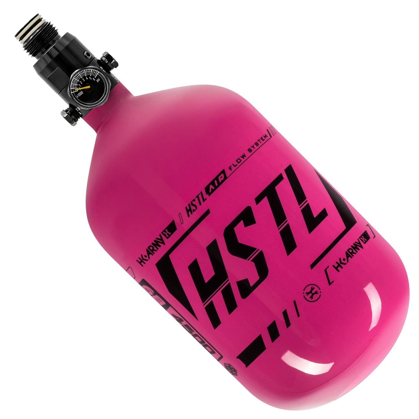 Used HSTL - Carbon Fiber Tank - Standard Reg - 68ci / 4500psi - Neon Pink/Black Paintball Gun from HK Army Clothing Buy/Sell/Trade Paintball Markers, New Paintball Guns, Paintball Hoppers, Paintball Masks, and Hormesis Headbands