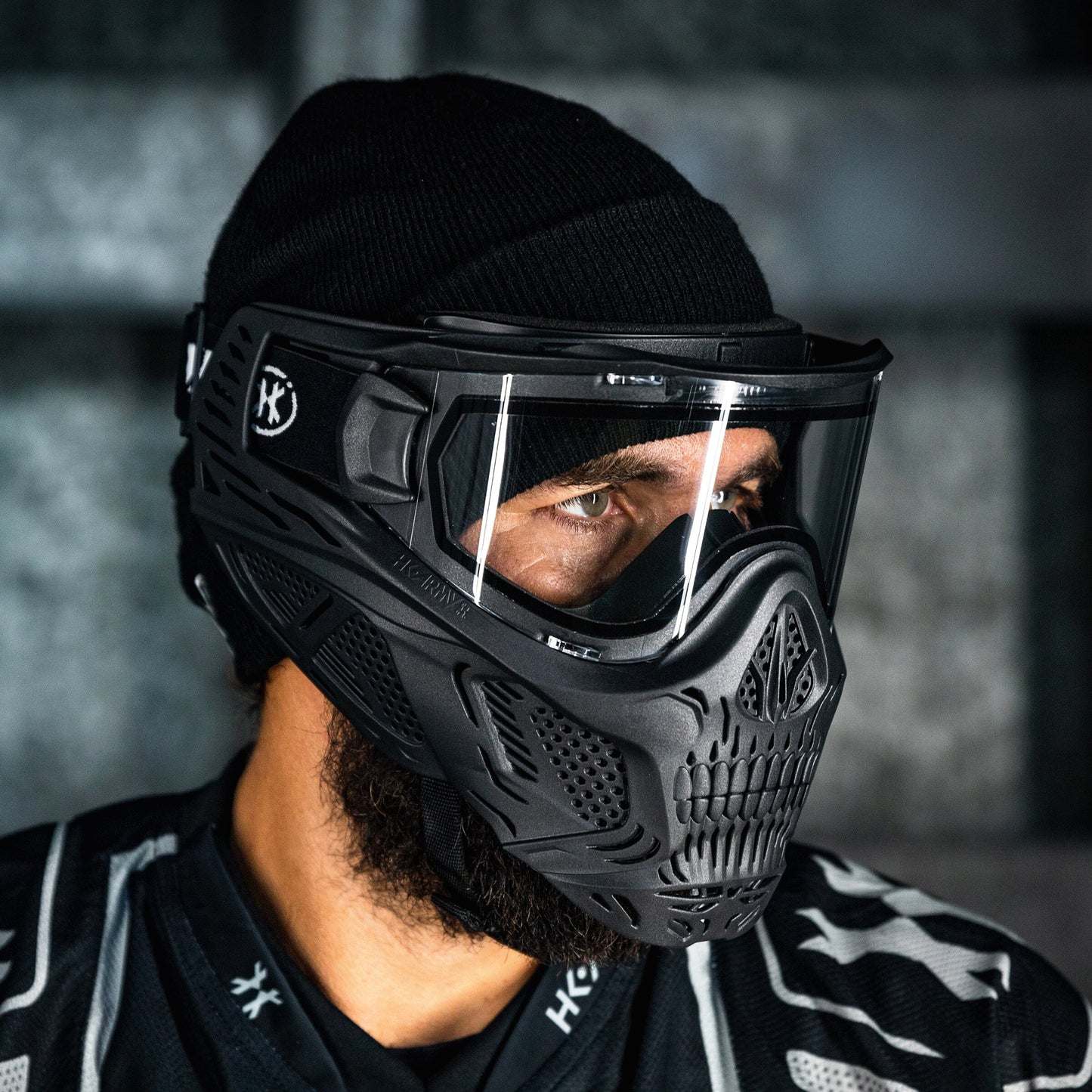 Used HSTL Skull Goggle - Black w/ Clear Lens Paintball Gun from HK Army Clothing Buy/Sell/Trade Paintball Markers, New Paintball Guns, Paintball Hoppers, Paintball Masks, and Hormesis Headbands