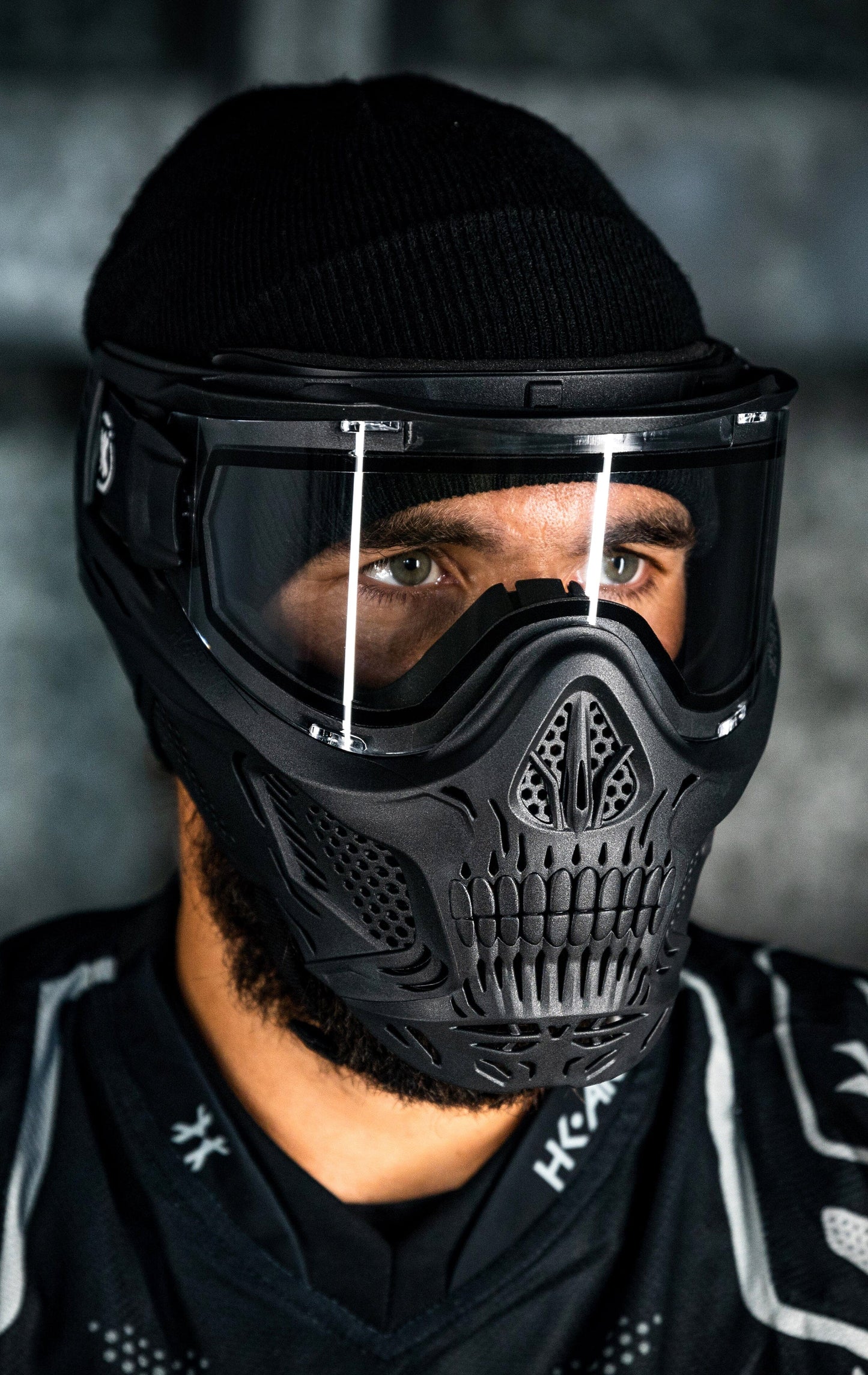 Used HSTL Skull Goggle - Black w/ Clear Lens Paintball Gun from HK Army Clothing Buy/Sell/Trade Paintball Markers, New Paintball Guns, Paintball Hoppers, Paintball Masks, and Hormesis Headbands