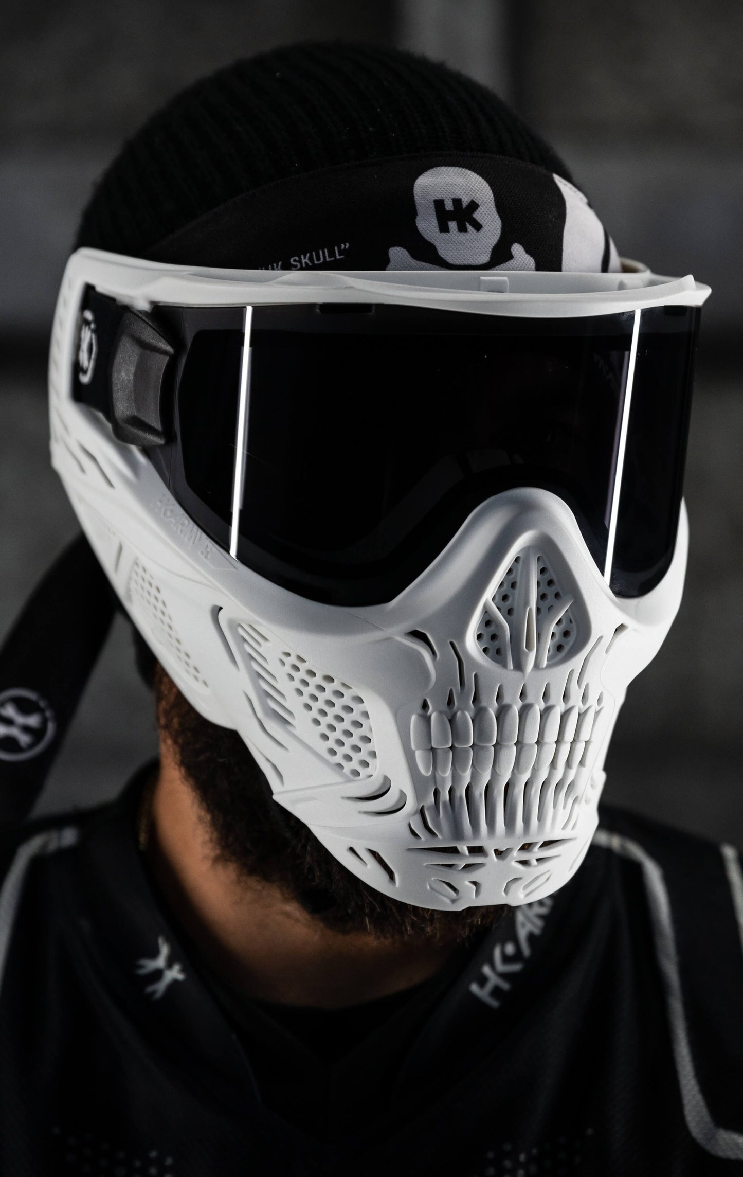 Used HSTL Skull Goggle "Ghost" - White w/ Smoke Lens Paintball Gun from HK Army Clothing Buy/Sell/Trade Paintball Markers, New Paintball Guns, Paintball Hoppers, Paintball Masks, and Hormesis Headbands