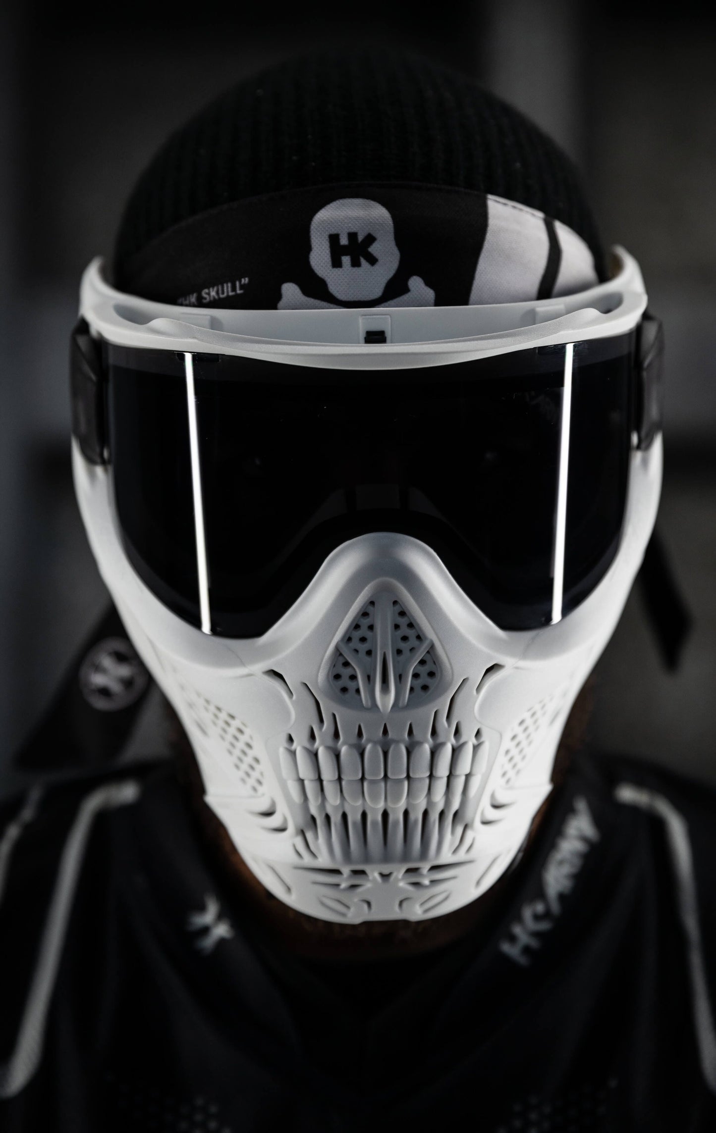 Used HSTL Skull Goggle "Ghost" - White w/ Smoke Lens Paintball Gun from HK Army Clothing Buy/Sell/Trade Paintball Markers, New Paintball Guns, Paintball Hoppers, Paintball Masks, and Hormesis Headbands