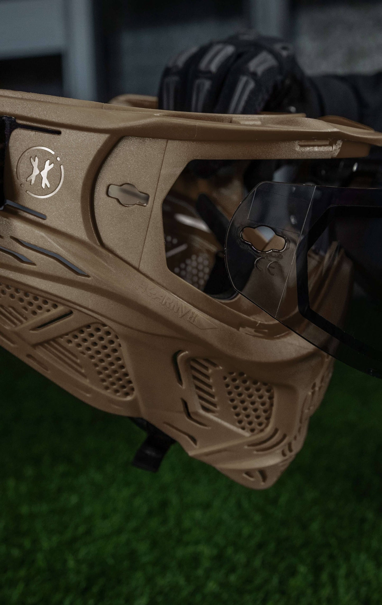 Used HSTL Skull Goggle "Grave Digger" - Tan w/ Smoke Lens Paintball Gun from HK Army Clothing Buy/Sell/Trade Paintball Markers, New Paintball Guns, Paintball Hoppers, Paintball Masks, and Hormesis Headbands