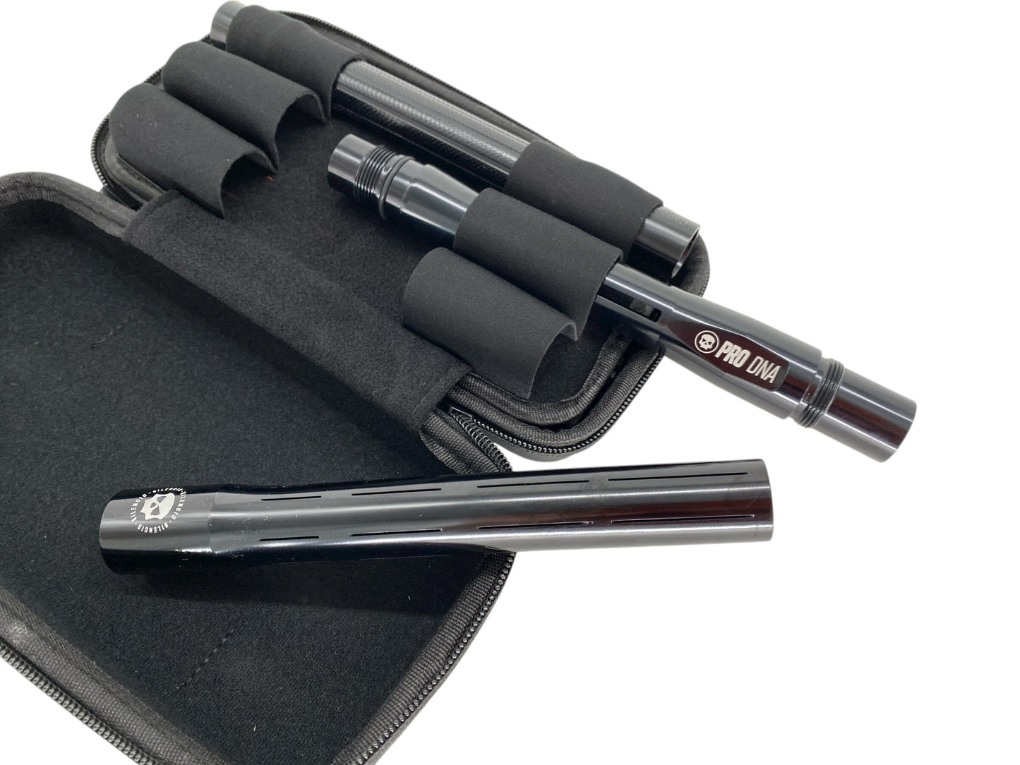 Used Infamous Paintball Pro DNA Silencio Barrel Kit - AutoCocker Thread Black Paintball Gun from CPXBrosPaintball Buy/Sell/Trade Paintball Markers, New Paintball Guns, Paintball Hoppers, Paintball Masks, and Hormesis Headbands